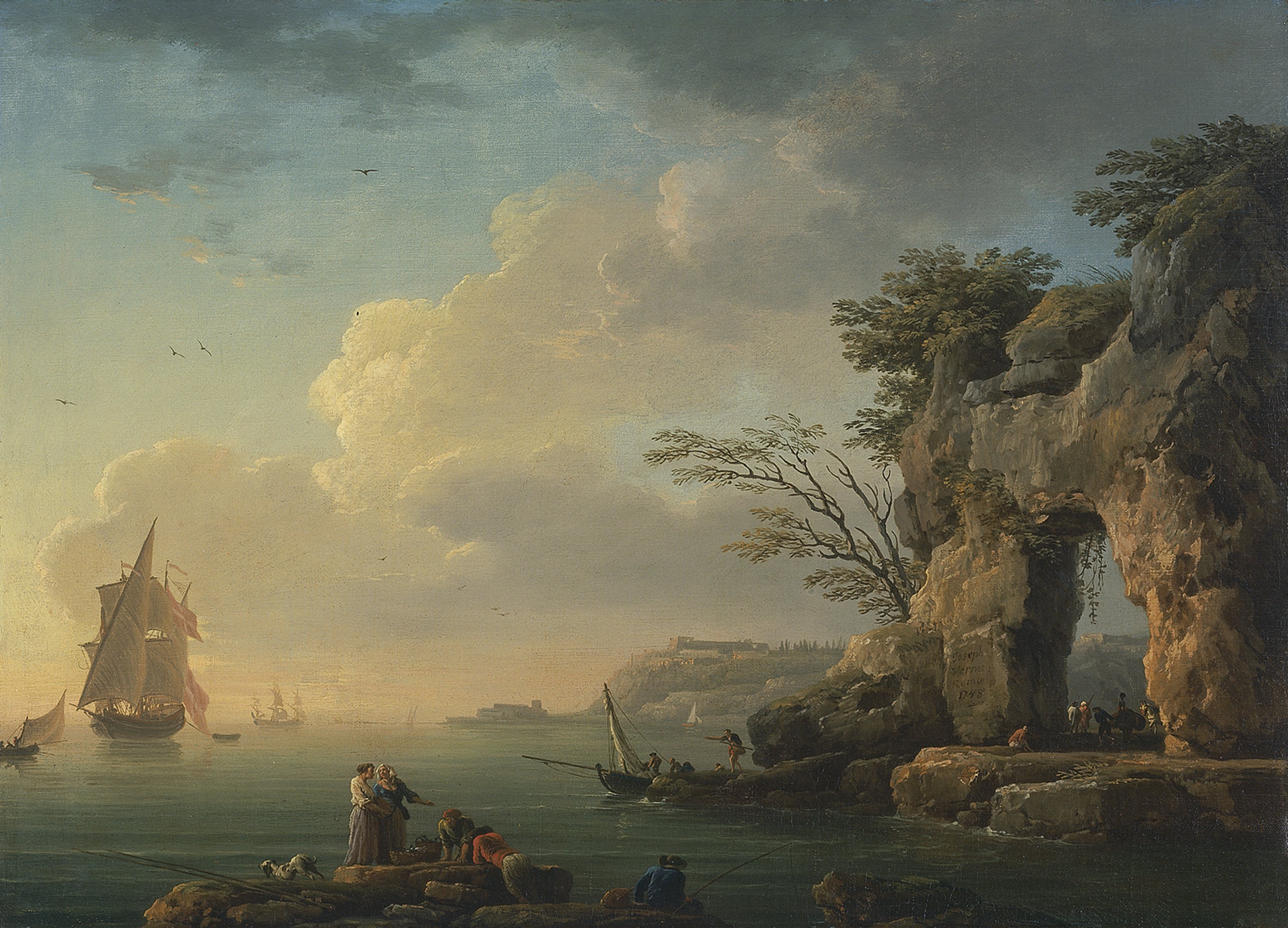 A Calm Sea. Mar en calma, 1748