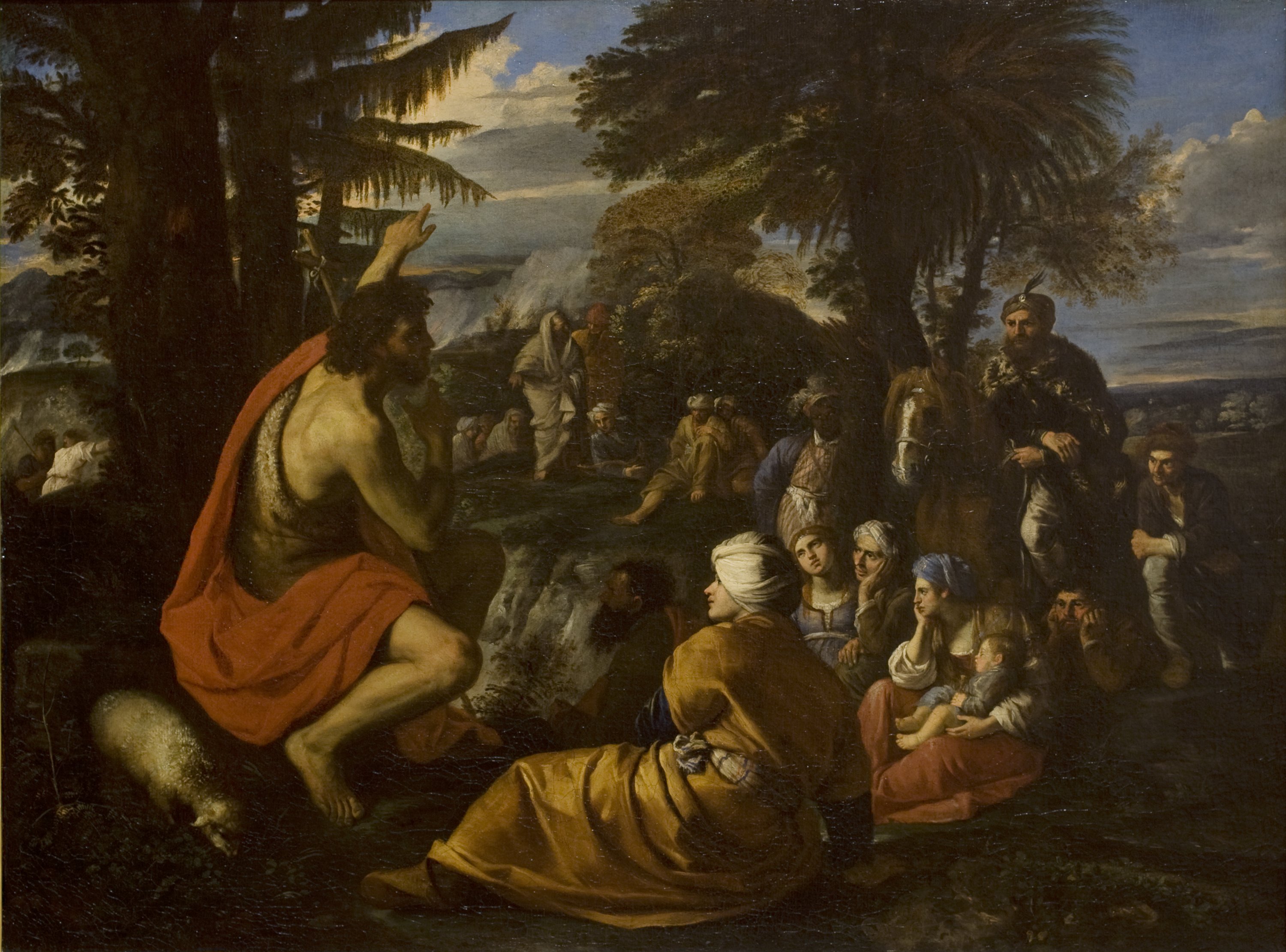 Saint John the Baptist Preaching in the Desert. San Juan Bautista predicando en el desierto, c. 1650-1655