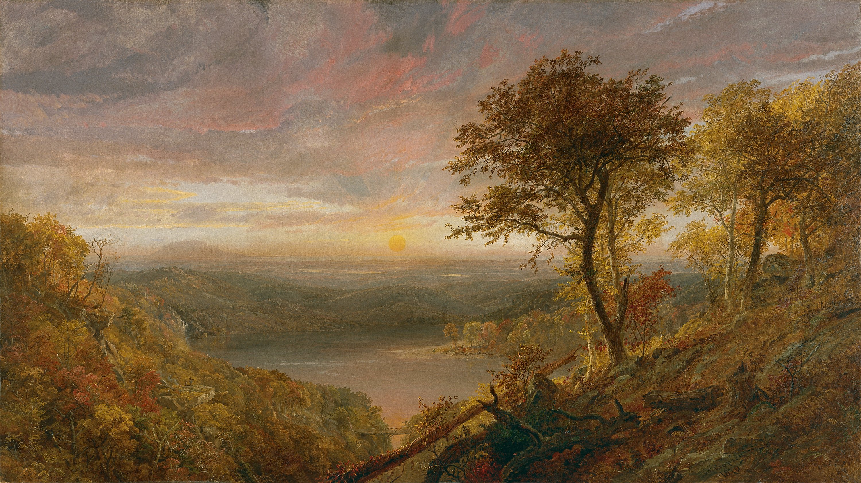 El lago Greenwood. Jasper Francis Cropsey