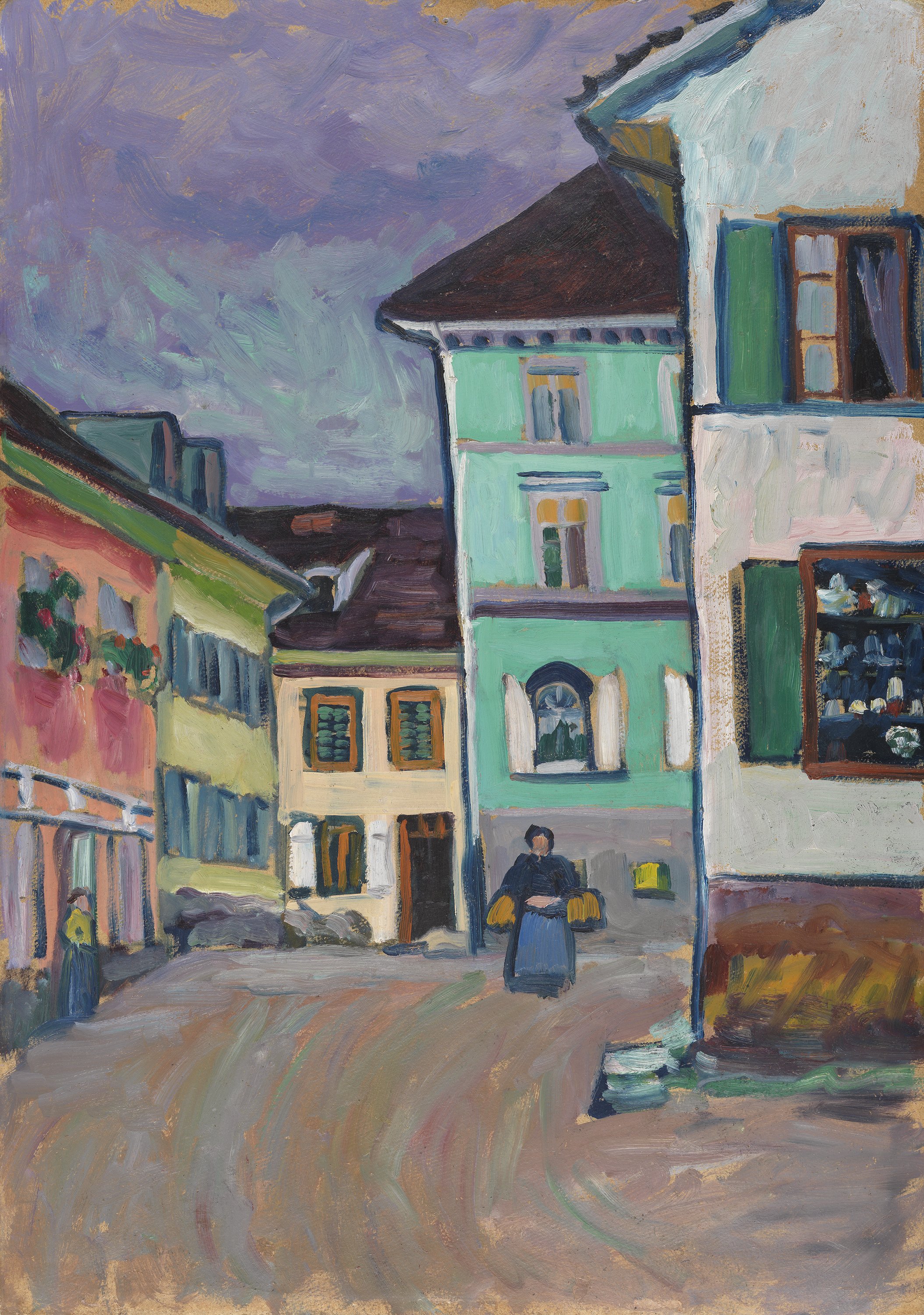 Murnau: Top of the Johannisstrasse. Johannisstrasse, Murnau, 1908