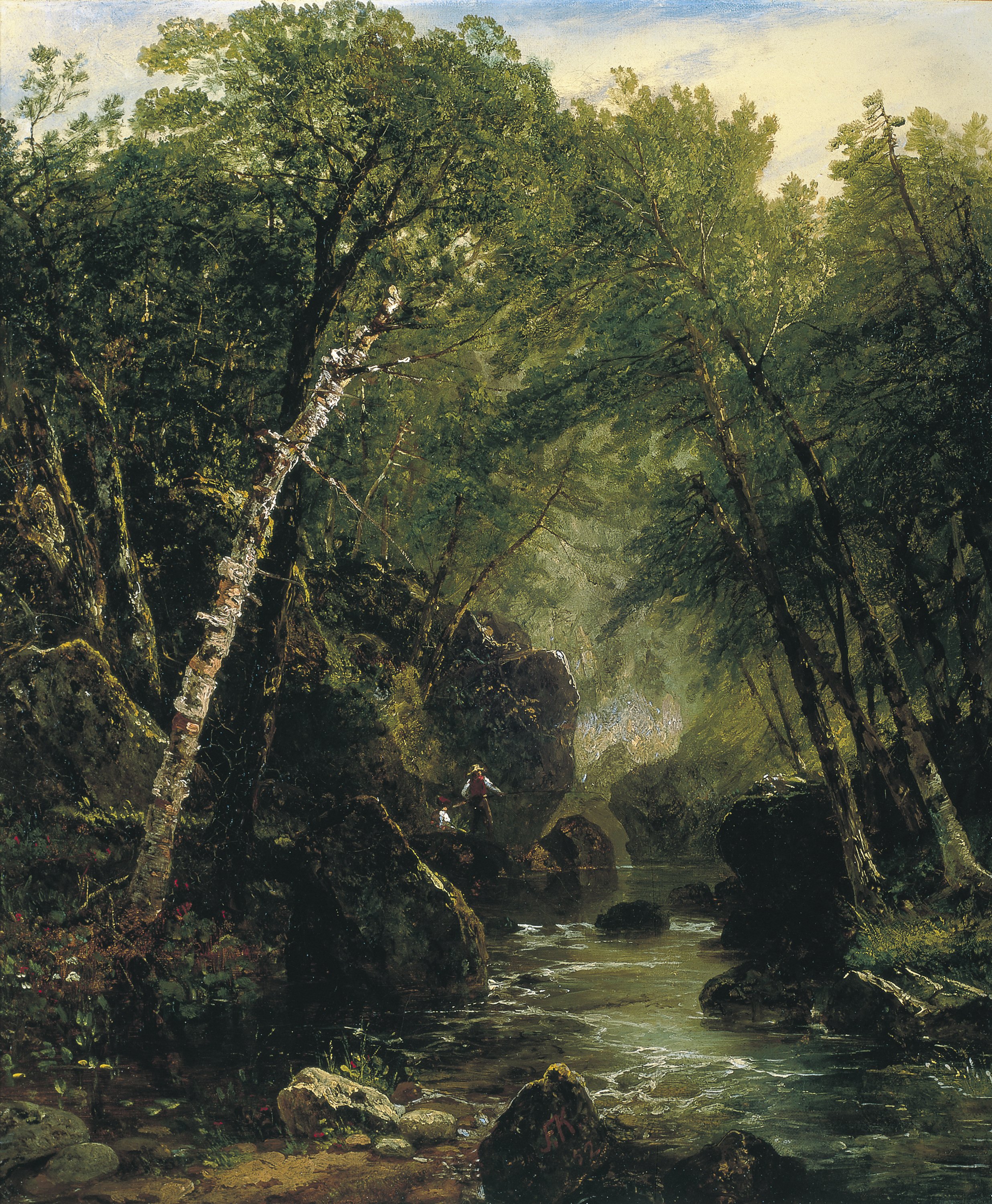 Pescador de truchas. John Frederick Kensett