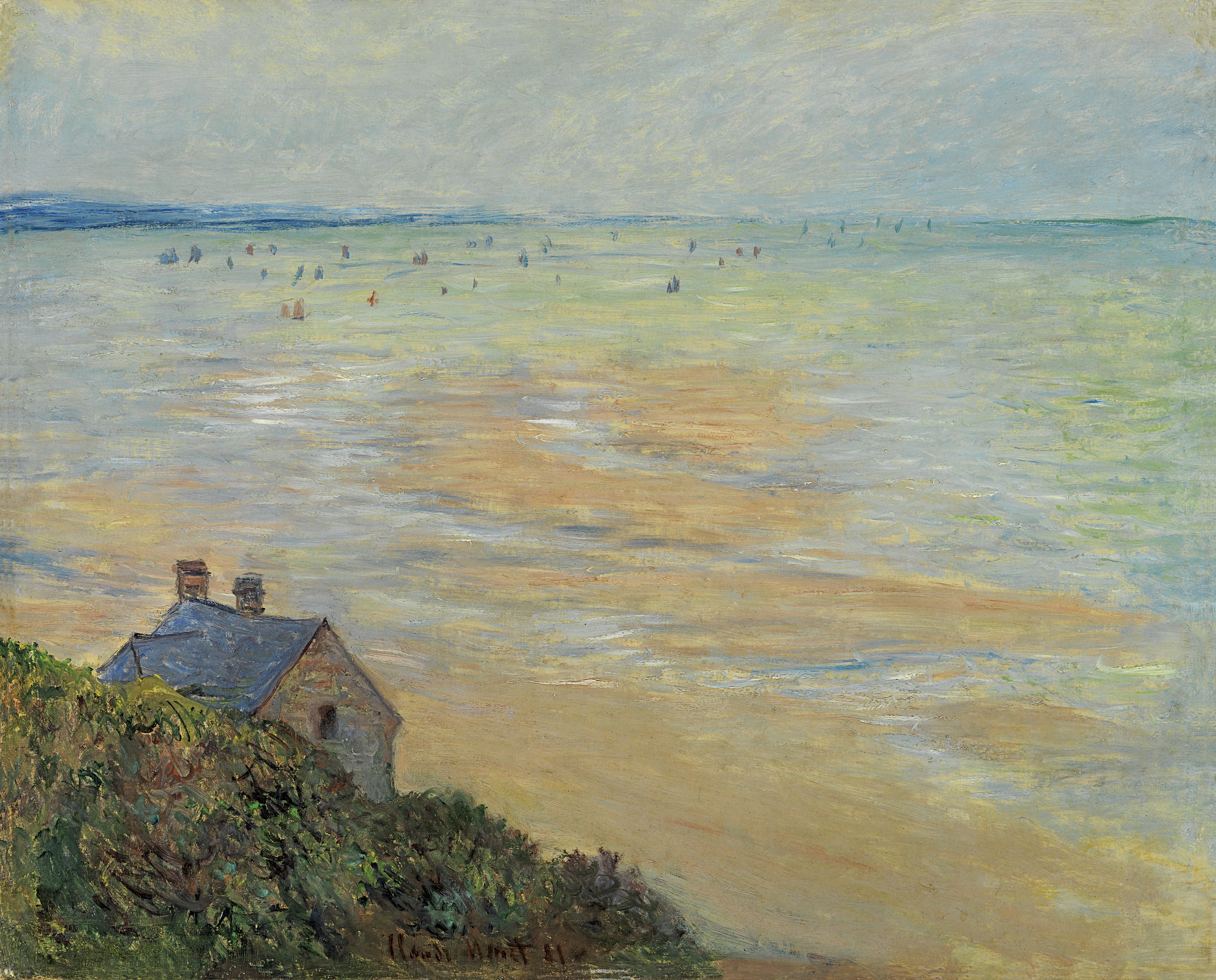 The Hut in Trouville, Low Tide. La cabaña en Trouville, marea baja, 1881