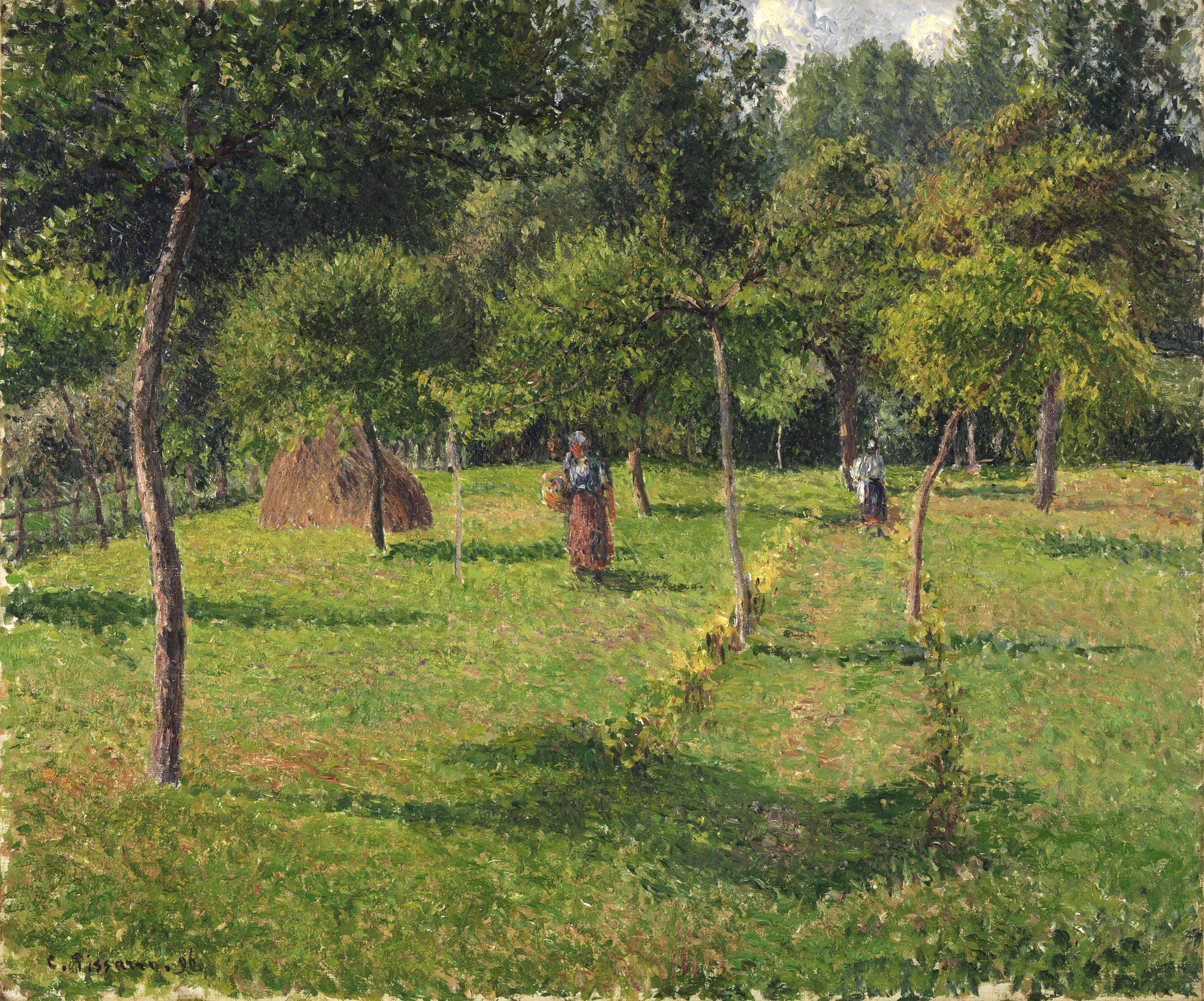 The Orchard at Éragny. El huerto en Éragny, 1896