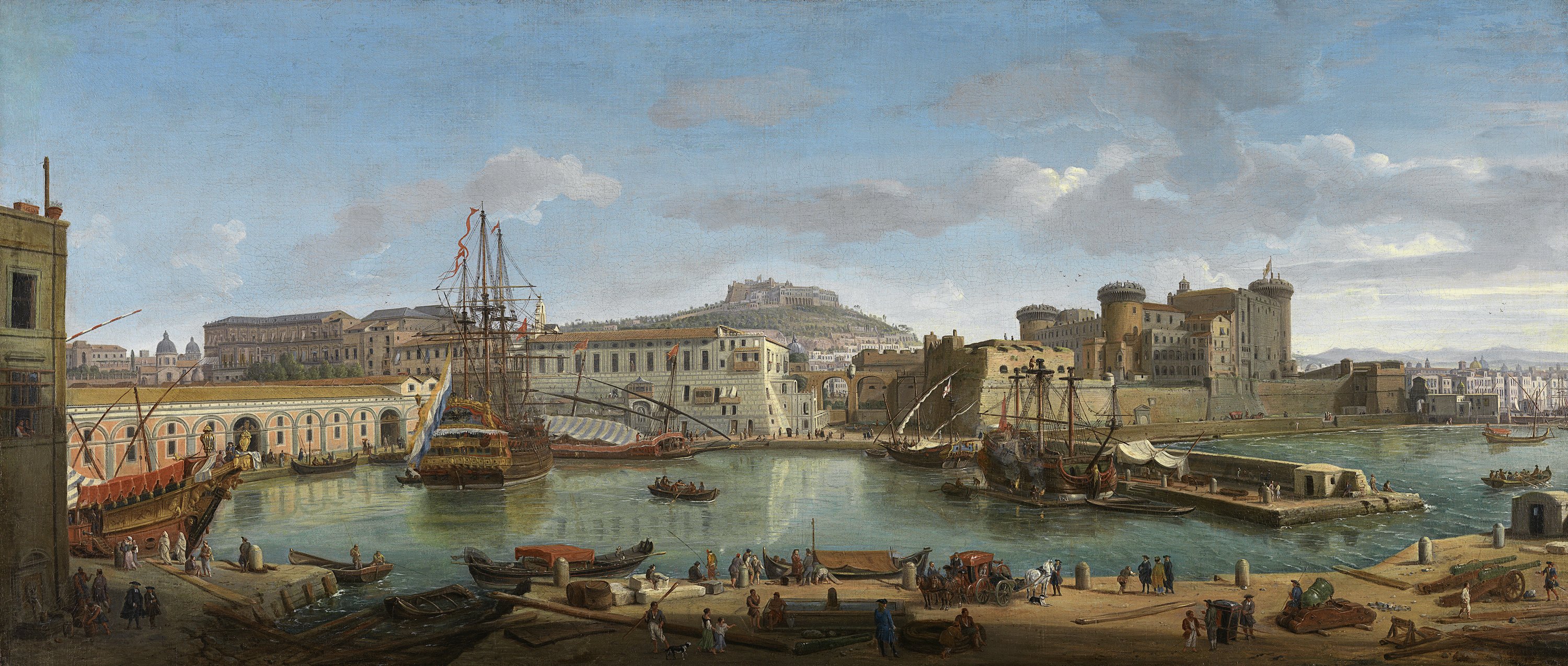 The Darsena, Naples. La Dársena, Napóles, c. 1700-1718