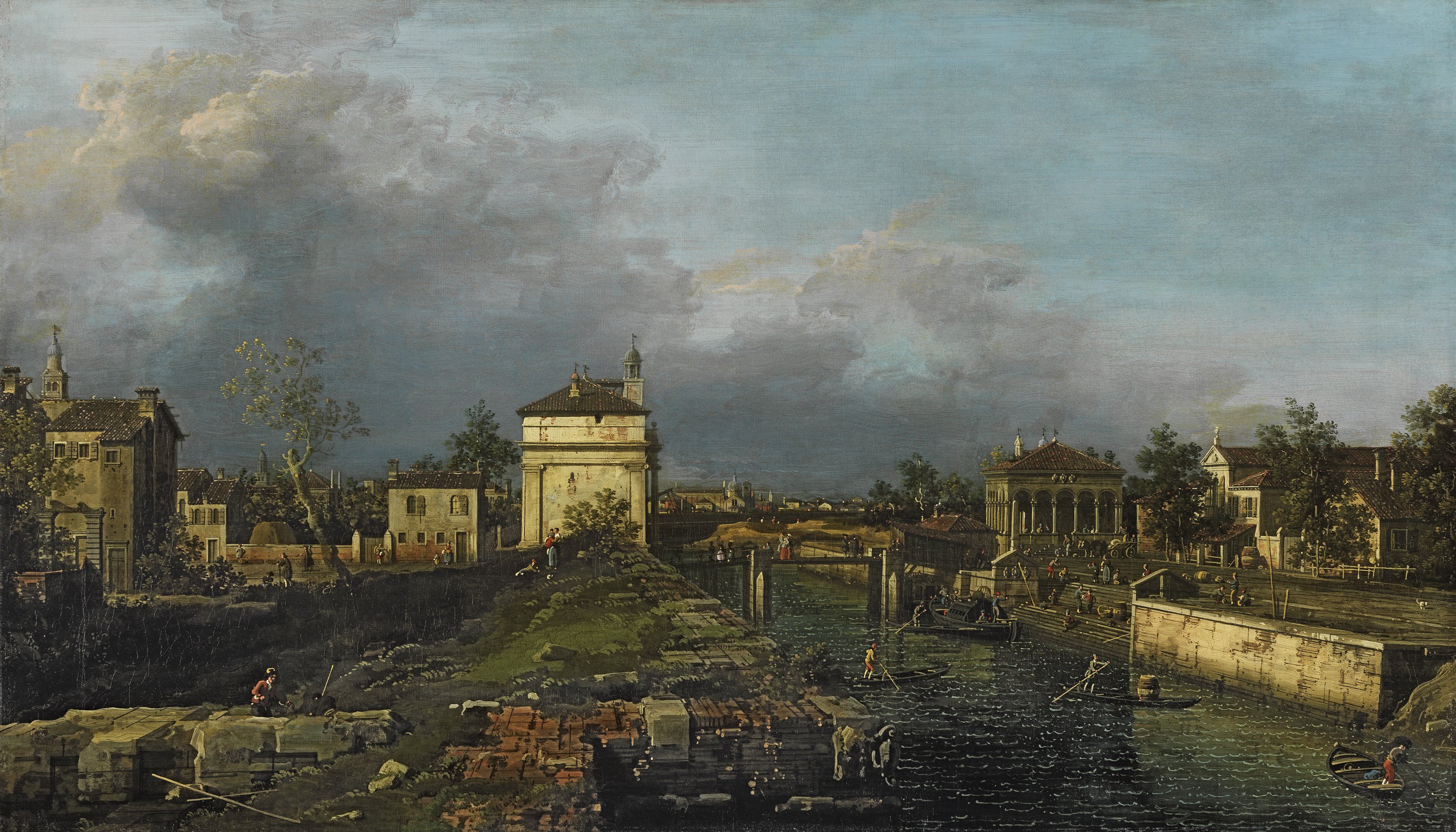 Porta Portello en Padua. Canaletto (Giovanni Antonio  Canal)