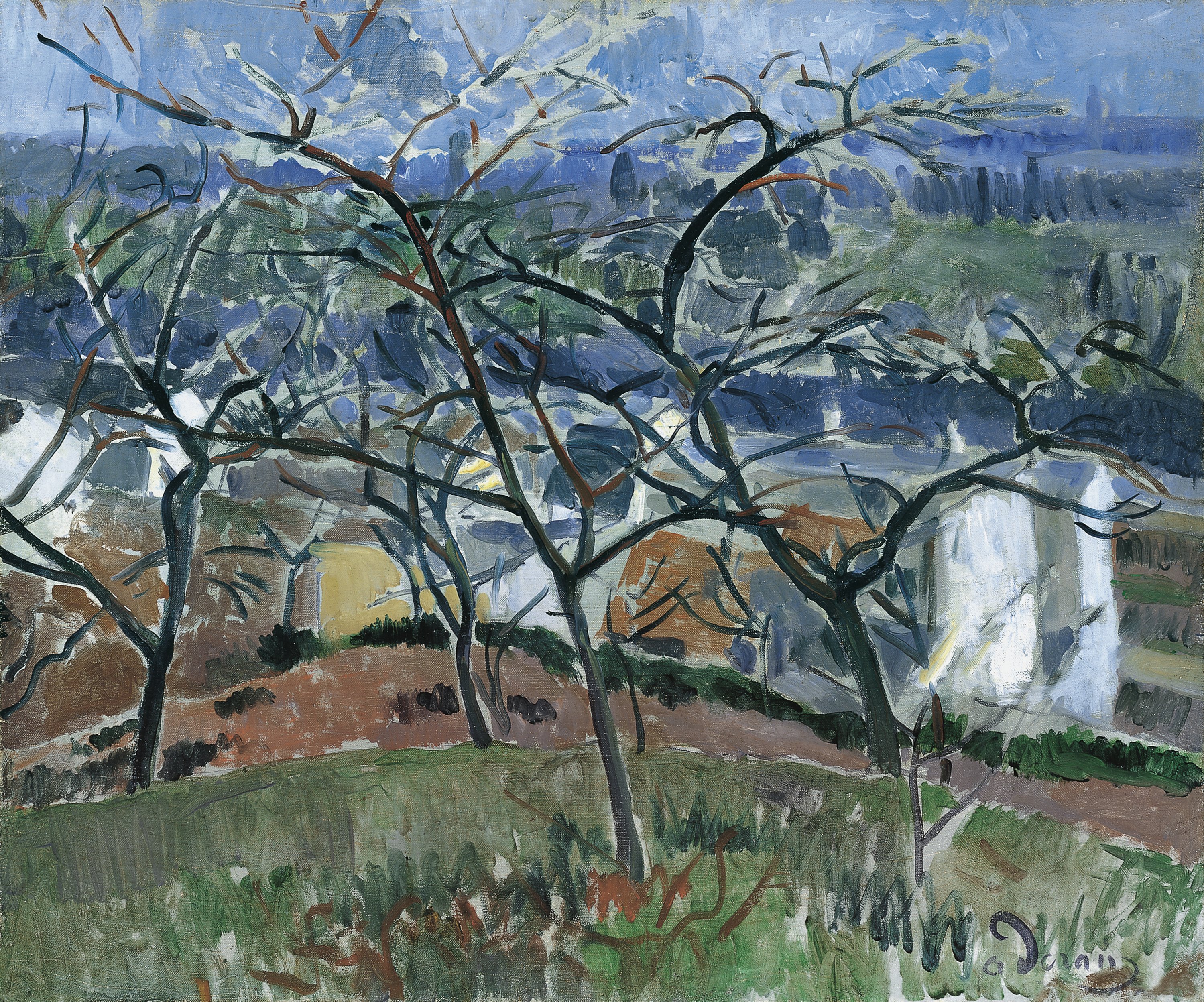 Landscape around Chatou. Paisaje en los alrededores de Chatou, 1904-1905