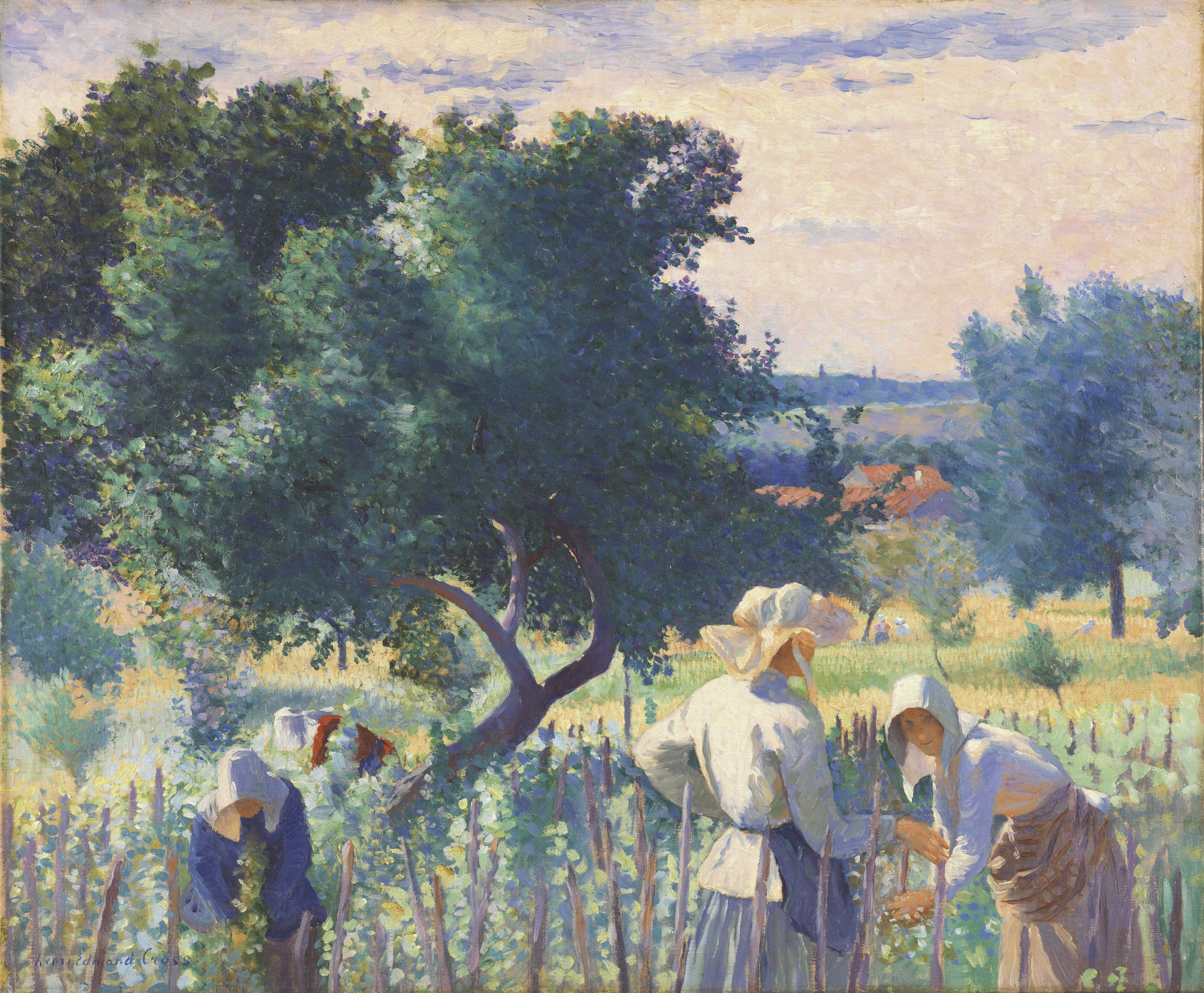 Mujeres atando las cepas. Henri-Edmond Cross