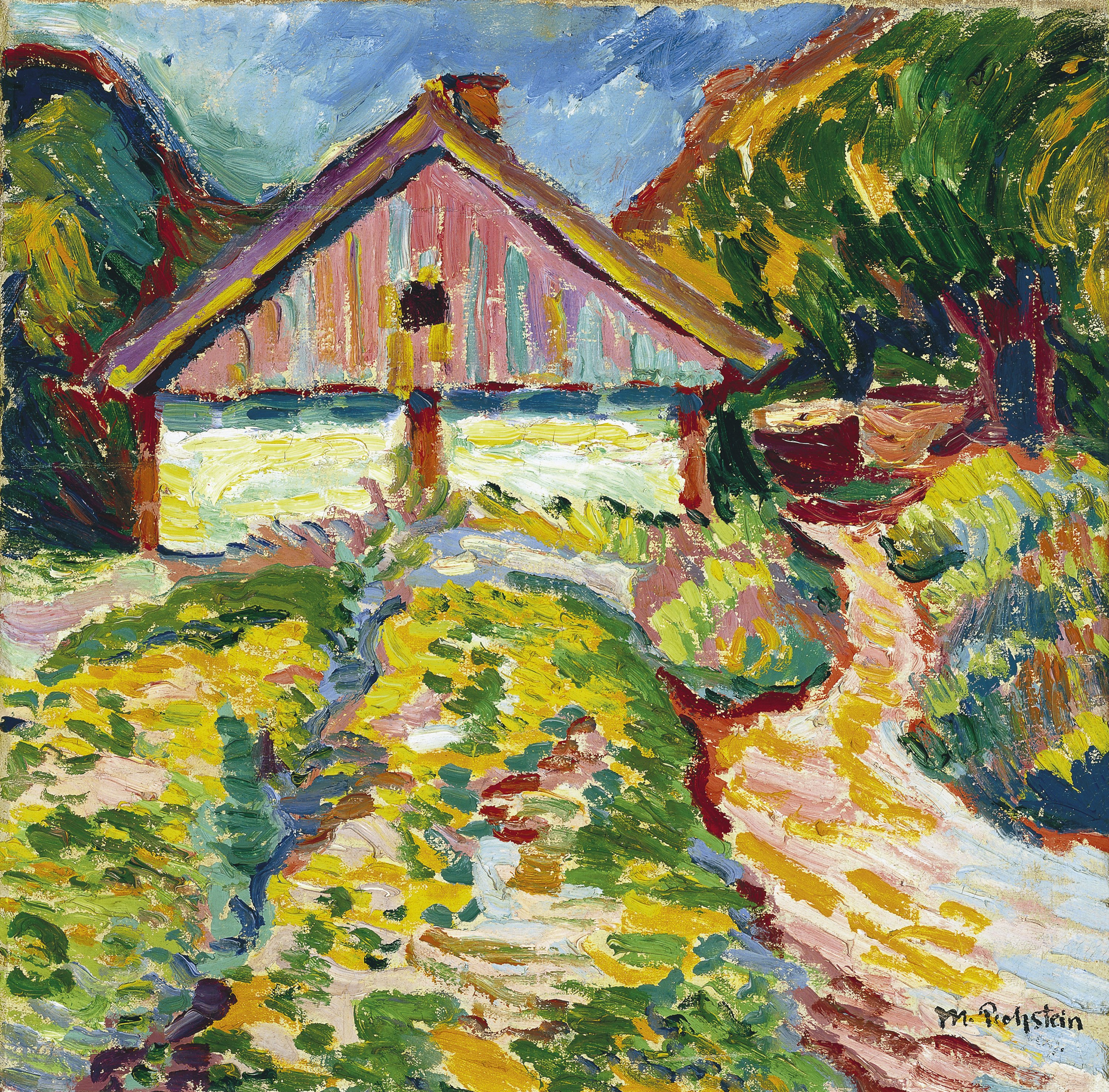 Casa en la Kuhrische Nehrung. Max Pechstein