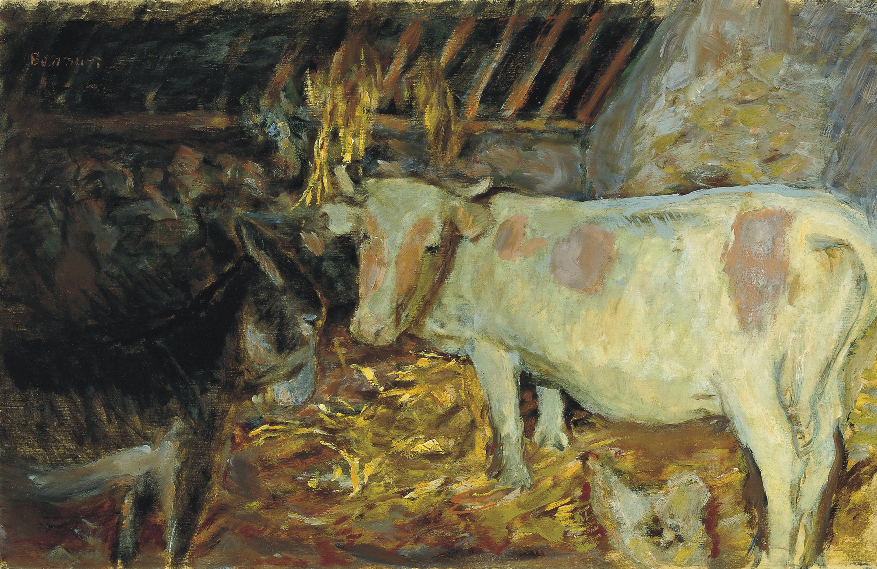 El establo (vaca en la cuadra). Pierre Bonnard