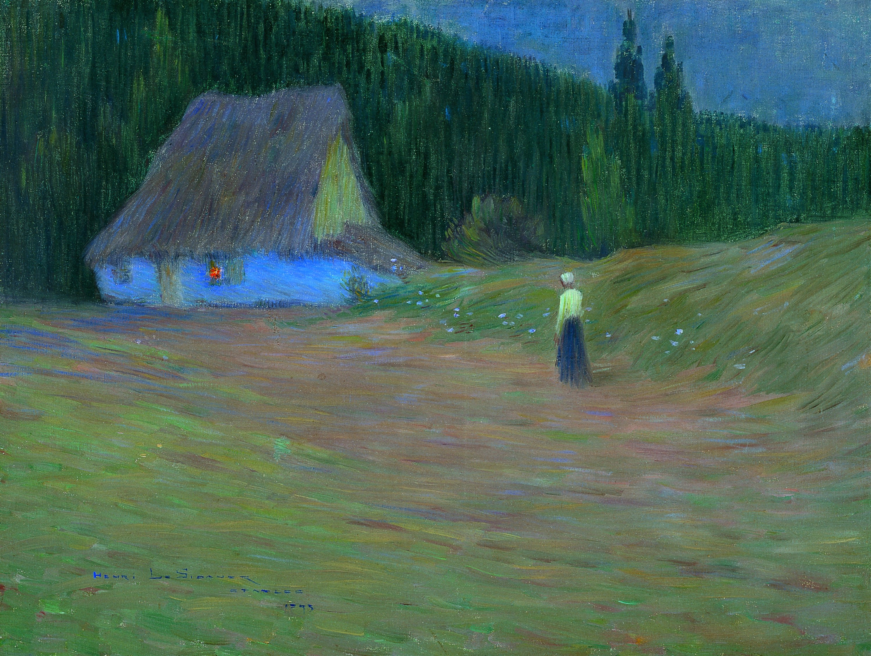 The Hut on the Forest Edge, Étaples. La choza en los lindes del bosque, Étaples, 1893