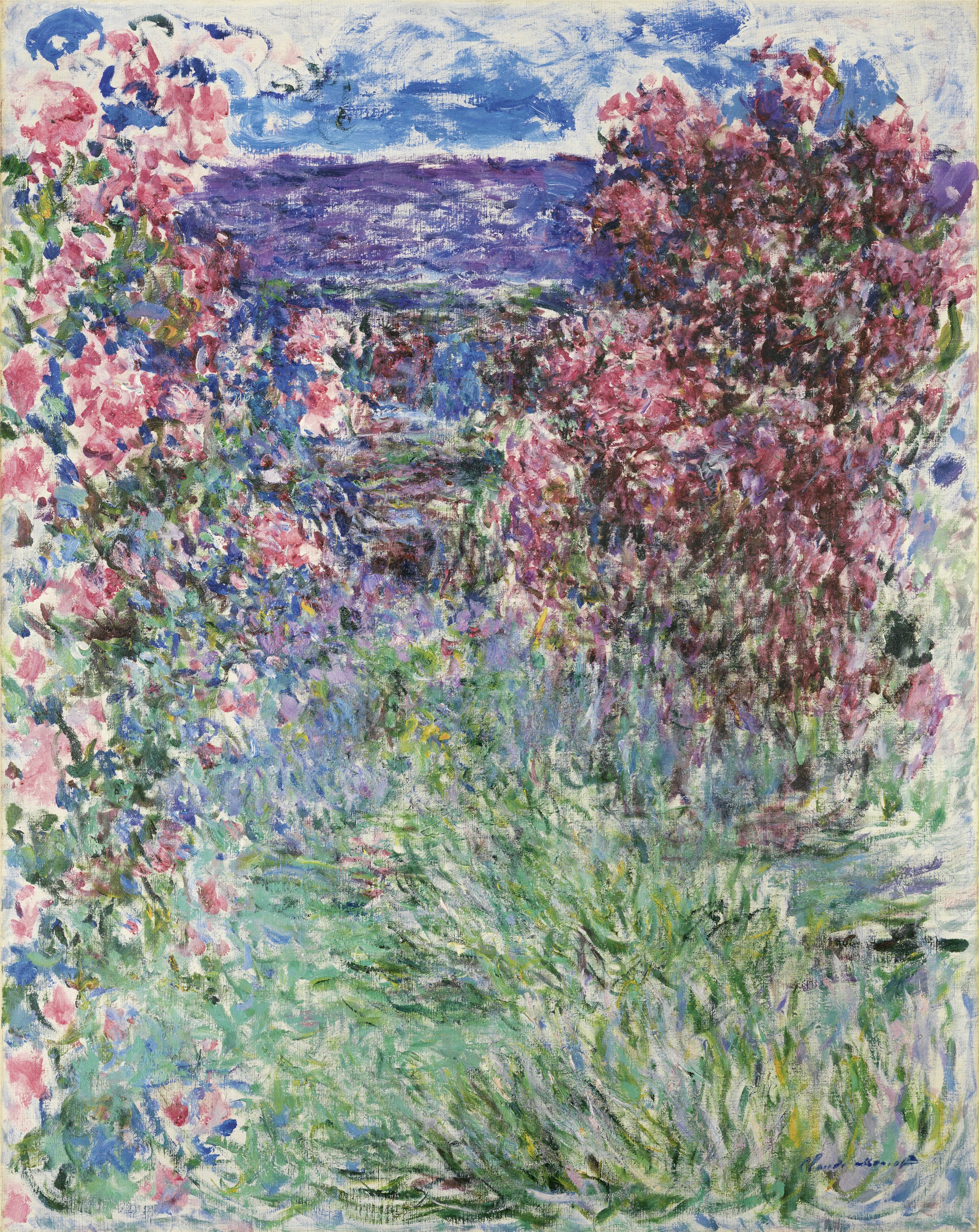 La casa entre las rosas. Claude Monet