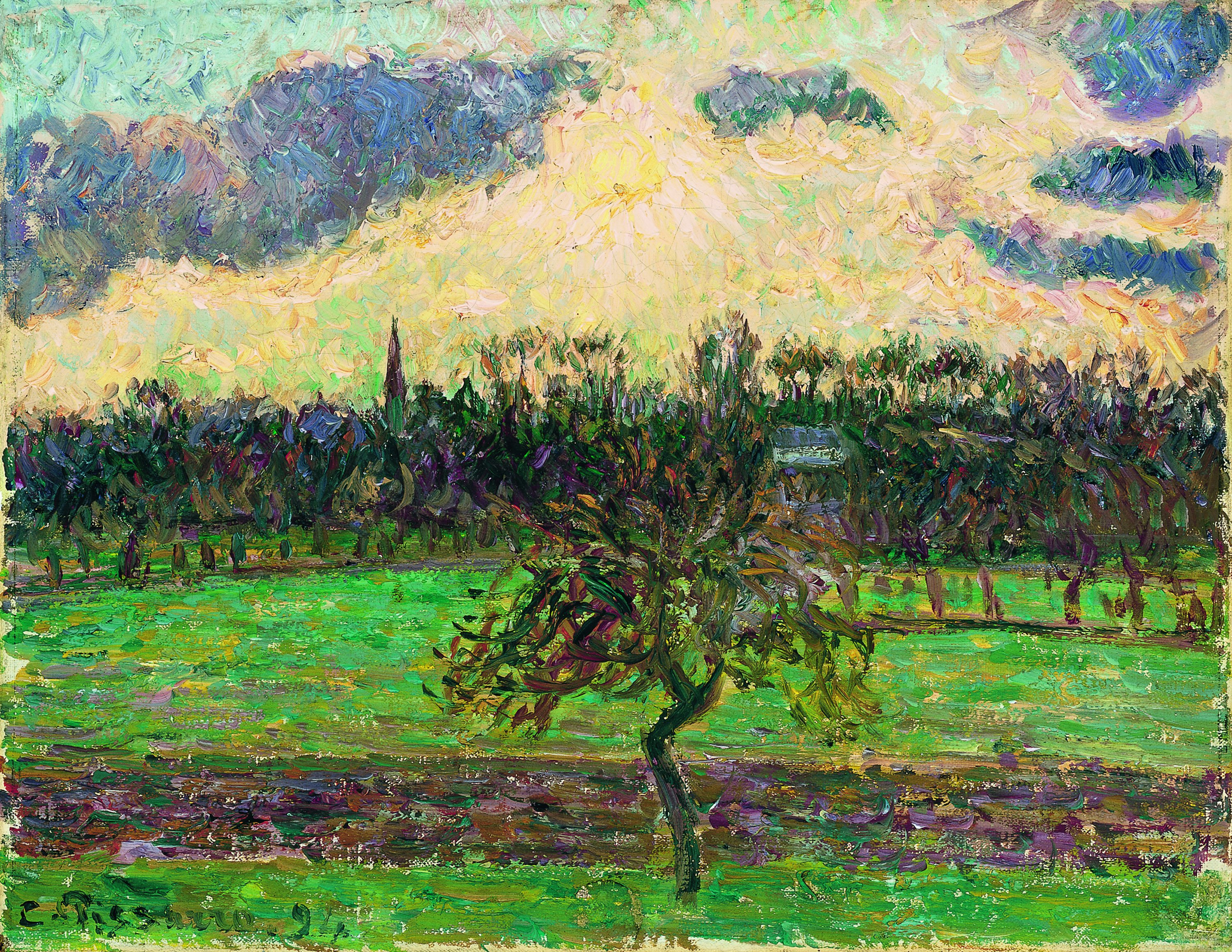 The Meadows at Éragny, Apple Tree. Prados de Éragny, el manzano, 1894