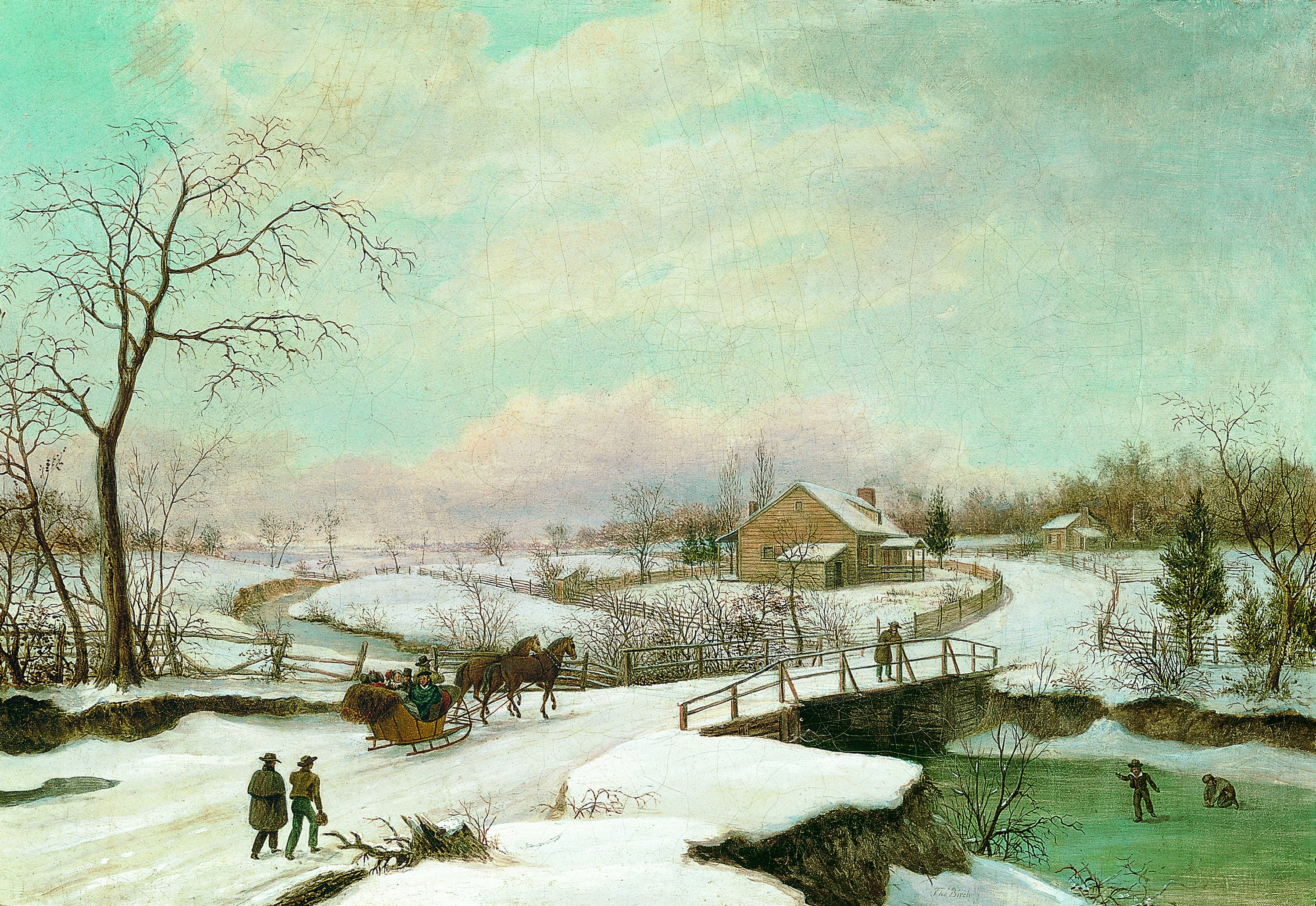 Paisaje invernal en Filadelfia. Thomas Birch