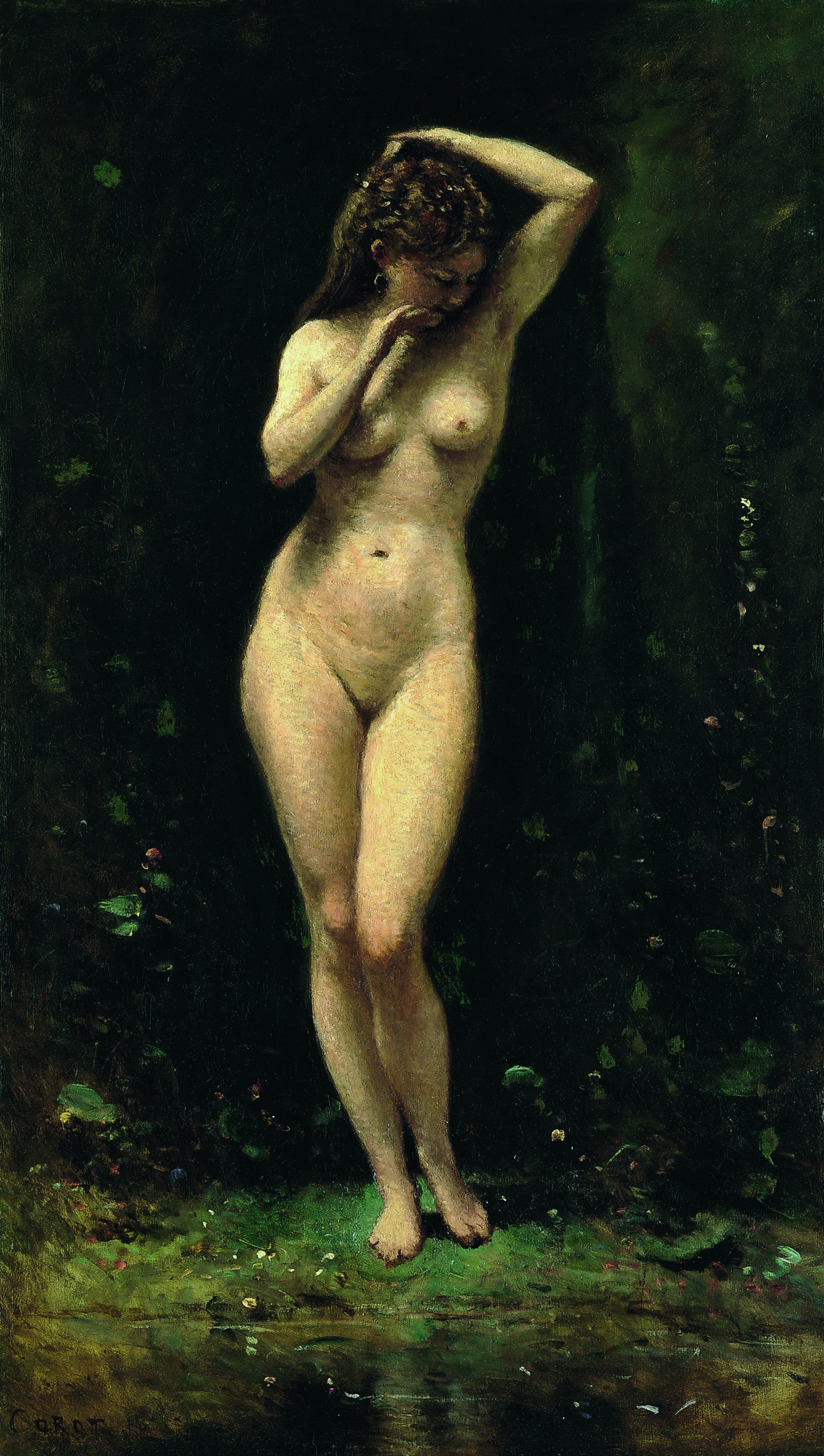 Diana Bathing (The Fountain). El baño de Diana (La Fuente), c. 1869-1870