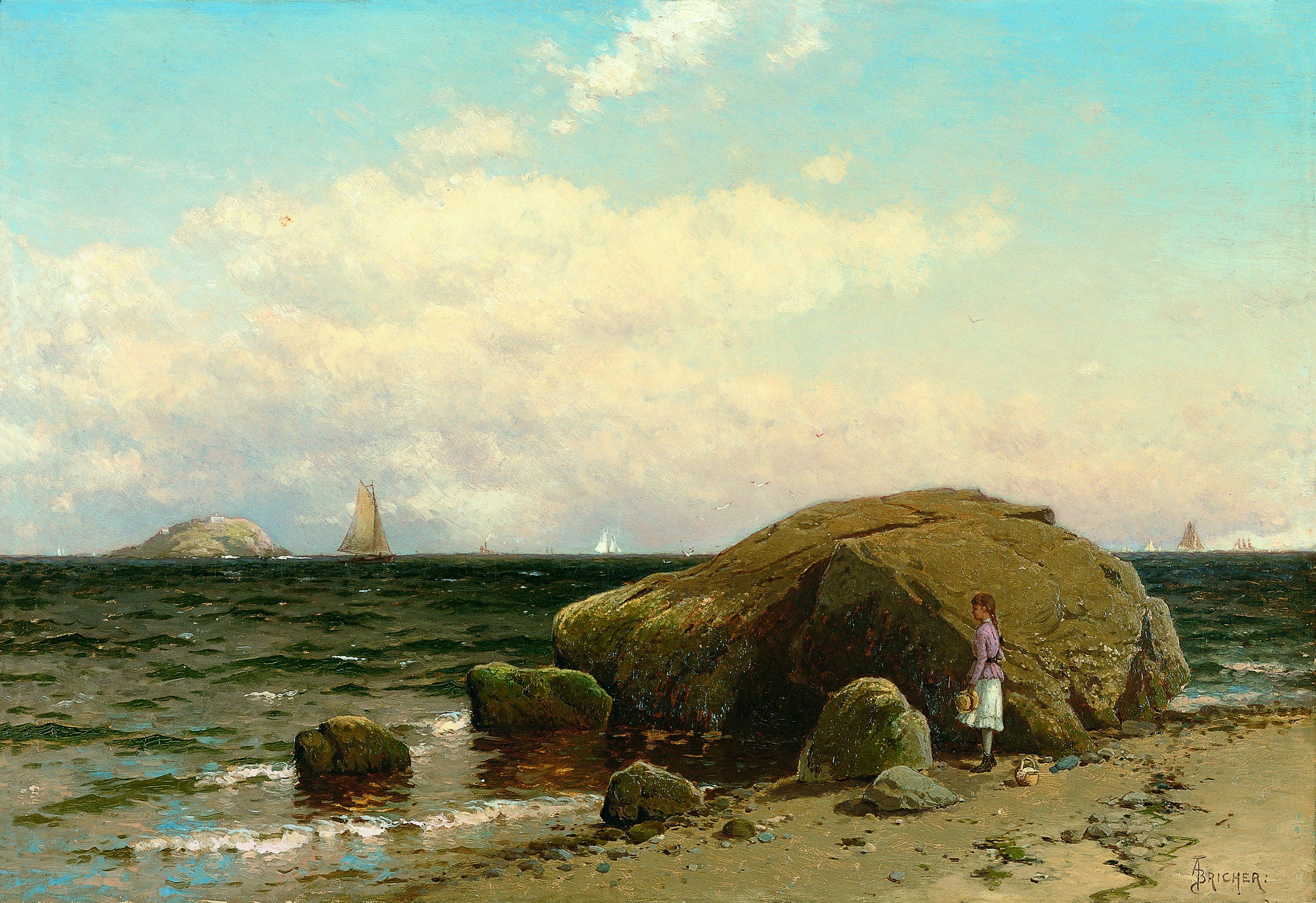 Looking out to Sea. Contemplando el mar, c. 1885