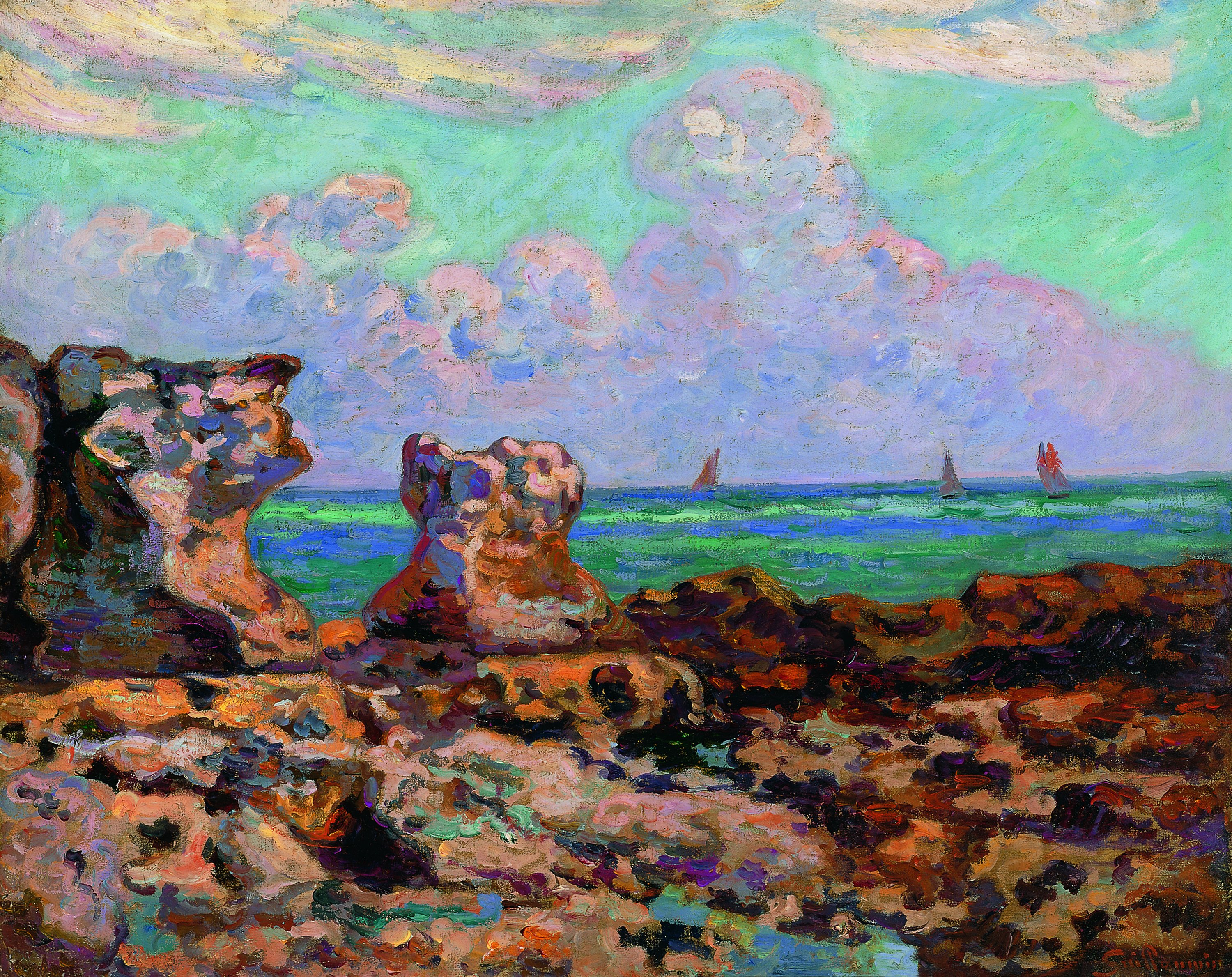 Saint-Palais-la-Pierrière. Low Tide. Marea baja en Saint-Palais-la Pierrière, 1893