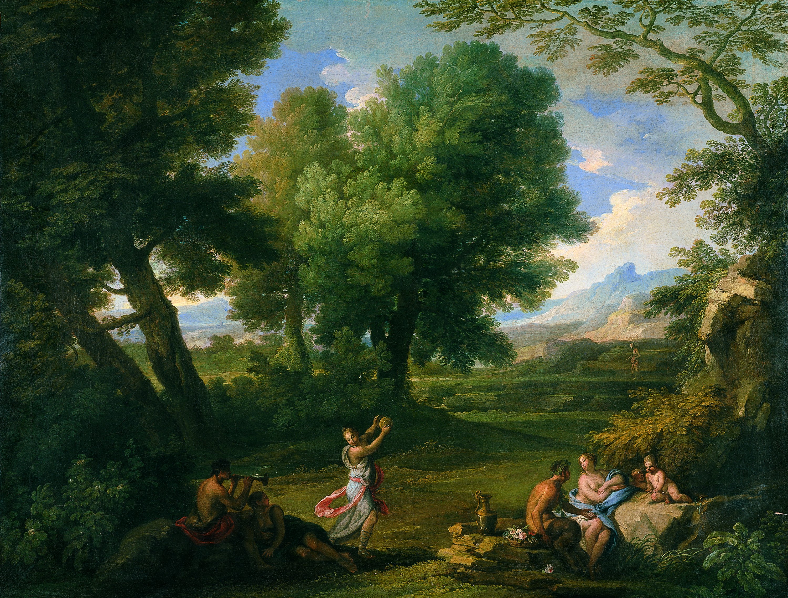 Landscape with Nymphs and Satyrs. Paisaje con ninfas y sátiros