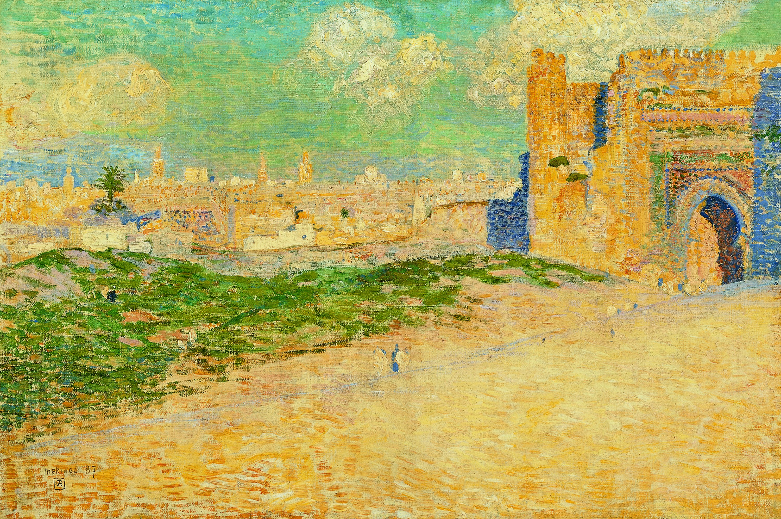 La puerta de Al-Monsour, Mequinez, Marruecos. Theo van Rysselberghe