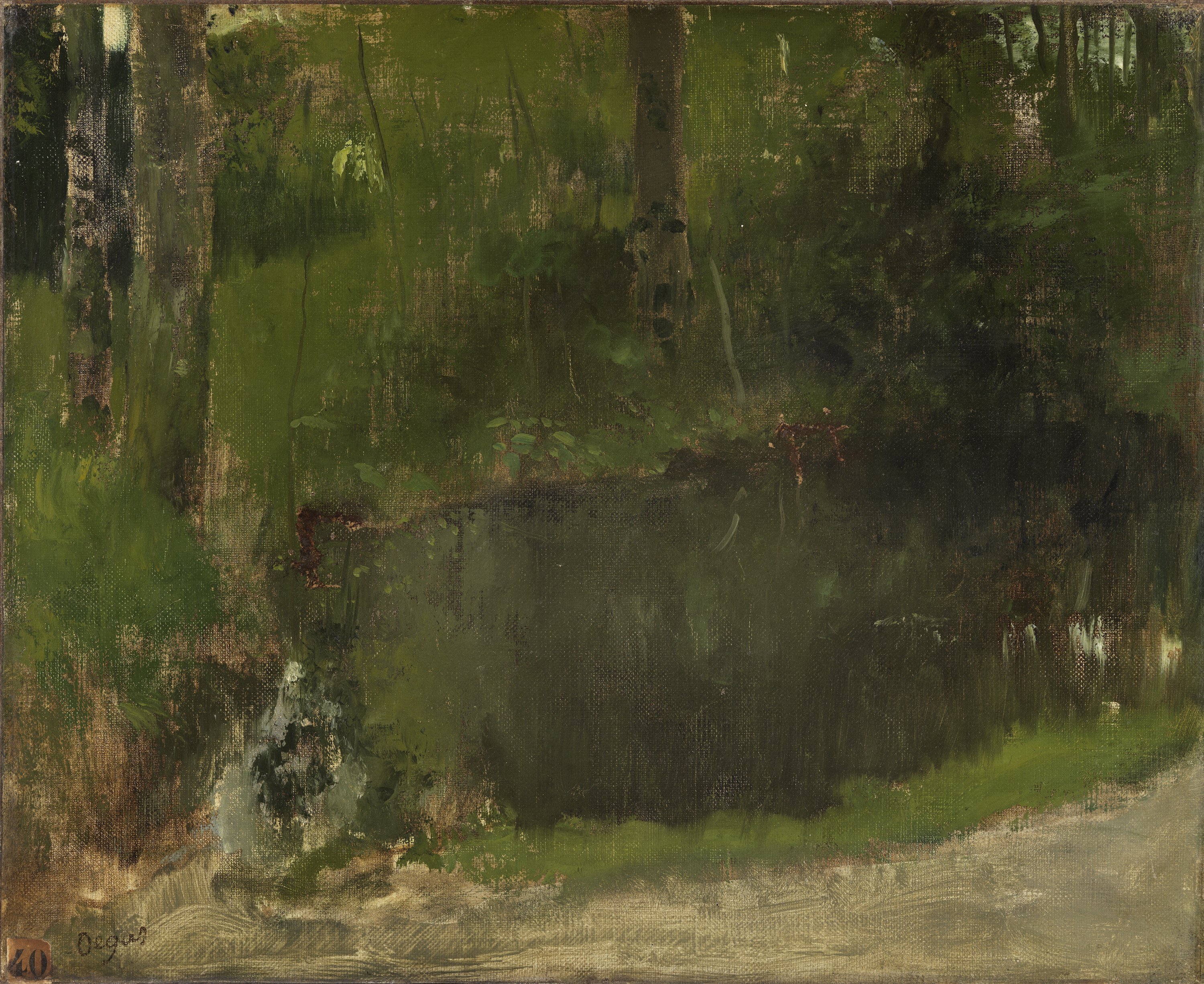 The Pond in the Forest. El estanque en el bosque, c. 1867-1868