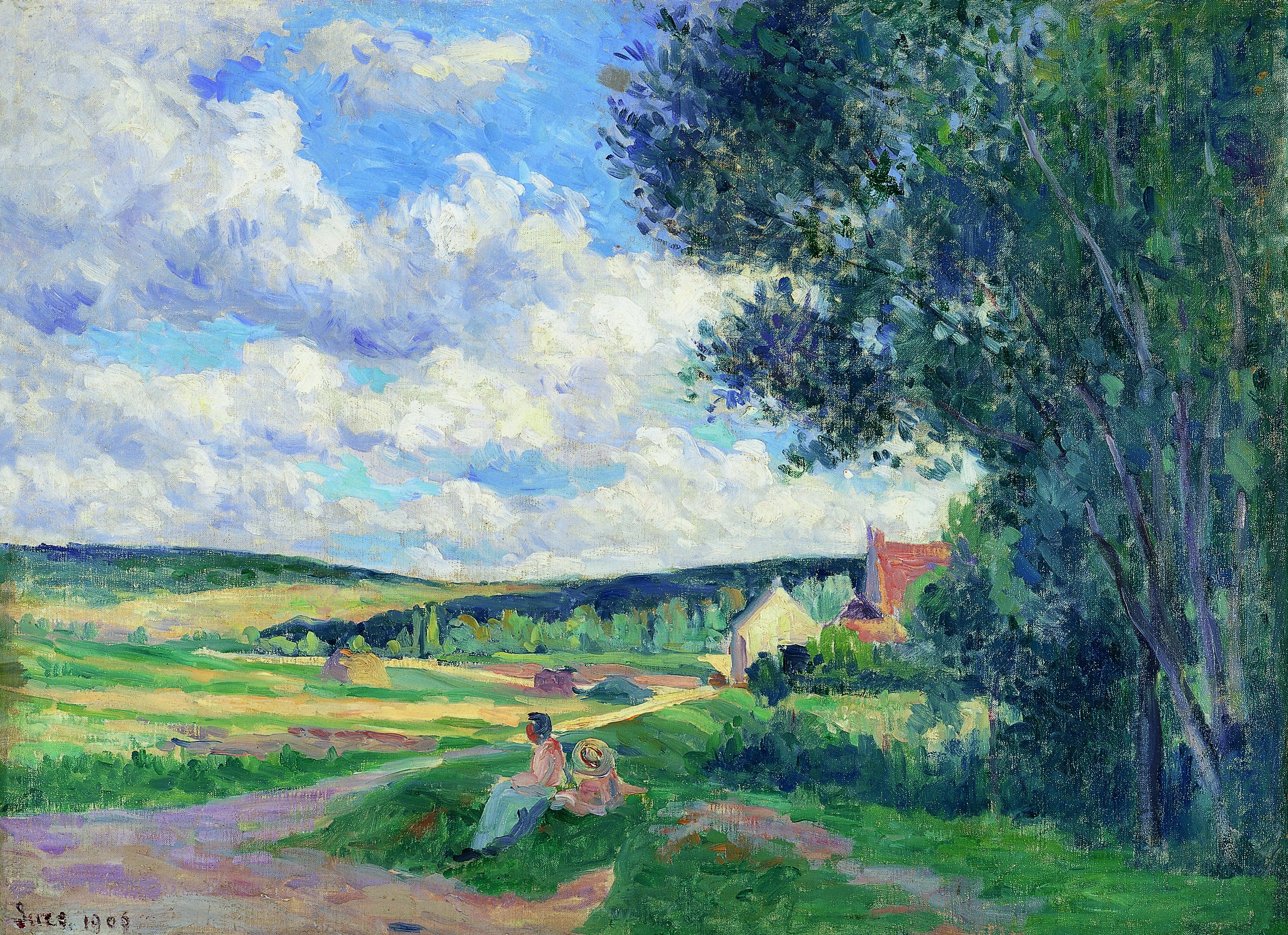 Yonne, la carretera de Vermenton. Maximilien Luce