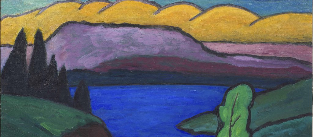 Gabriele Münter, El lago azul, 1954 Gabriele Münter, El lago azul, 1954