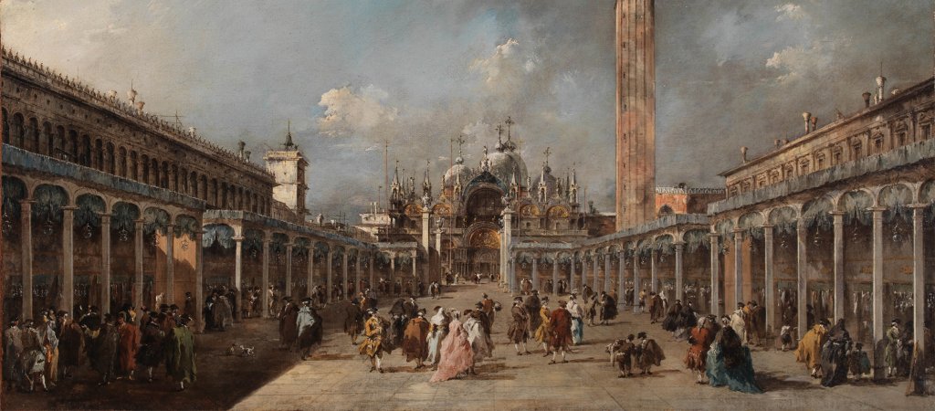Francesco Guardi. La fiesta de la Ascensión en la plaza de San Marcos Francesco Guardi. La fiesta de la Ascensión en la plaza de San Marcos
