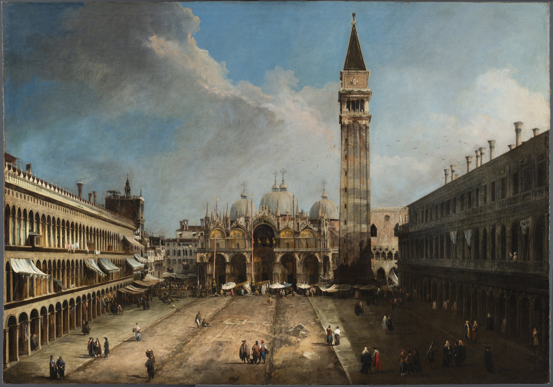 “La plaza de San Marco en Venecia” de Canaletto, después de la restauración
