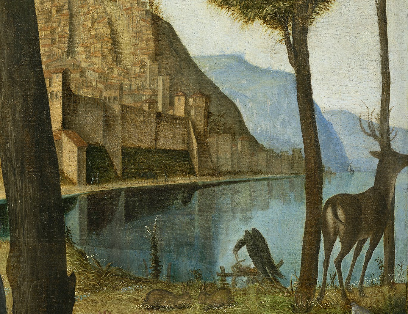 Detail of Carpaccio's painting “Young Knight in a Landscape” Detail of Carpaccio's painting “Young Knight in a Landscape”