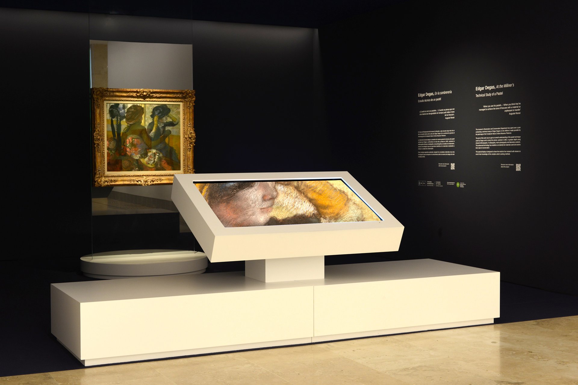 Room 33 contains a special display dedicated to the results of the technical study of Degas's work “At the Milliner's”