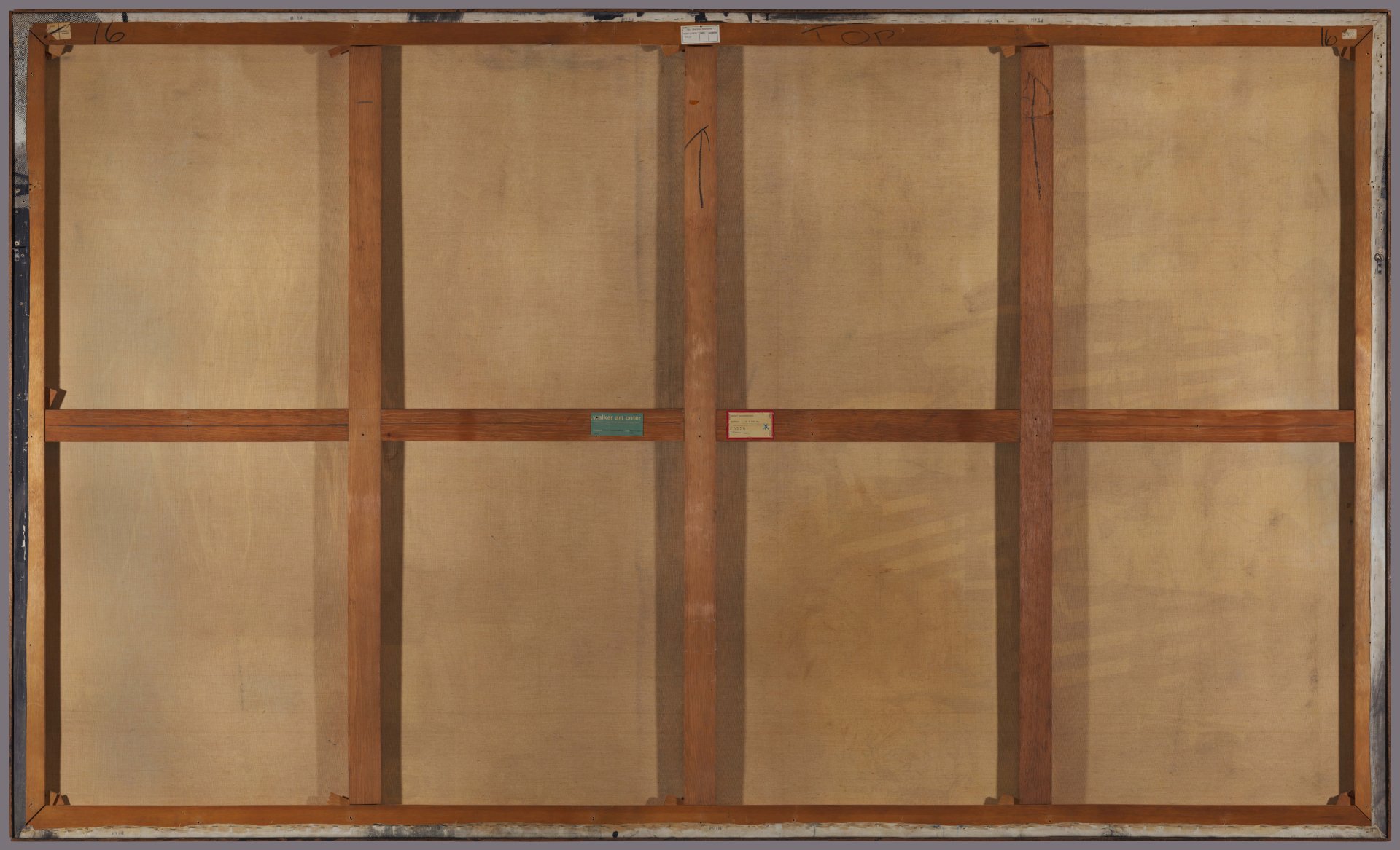 Image of the back of Robert Rauschenberg's work “Express”