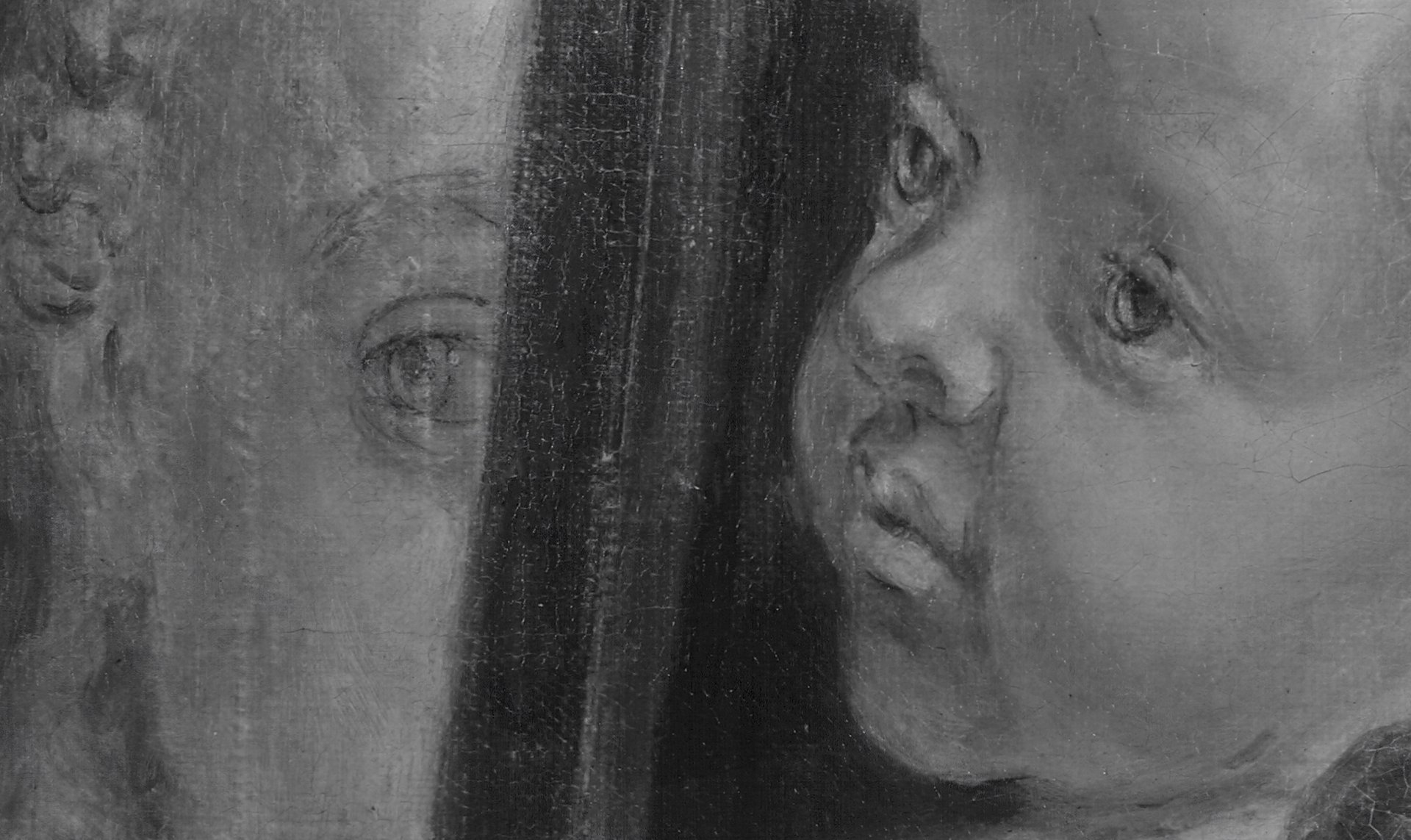 Detalle de la reflectografía infrarroja de “Venus y Cupido”, de Rubens
