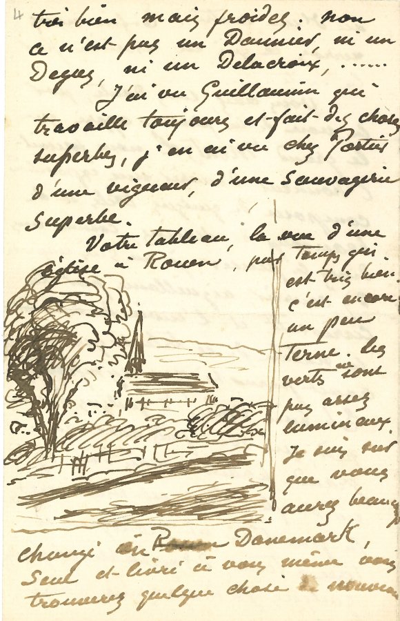 Camille Pissarro, Letter to Paul Gauguin