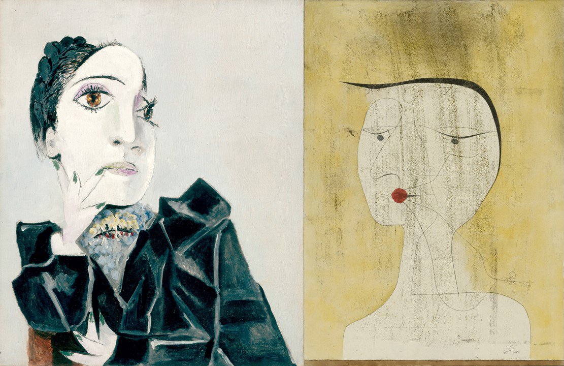 Pablo Picasso / Paul Klee. Dora Maar con uñas verdes / Dama con lacre
