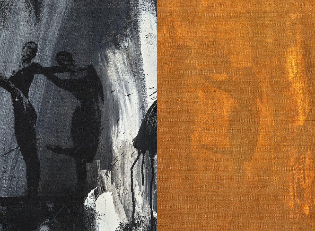 Comparative detail of the silkscreen technique used in Robert Rauschenberg’s work “Express”