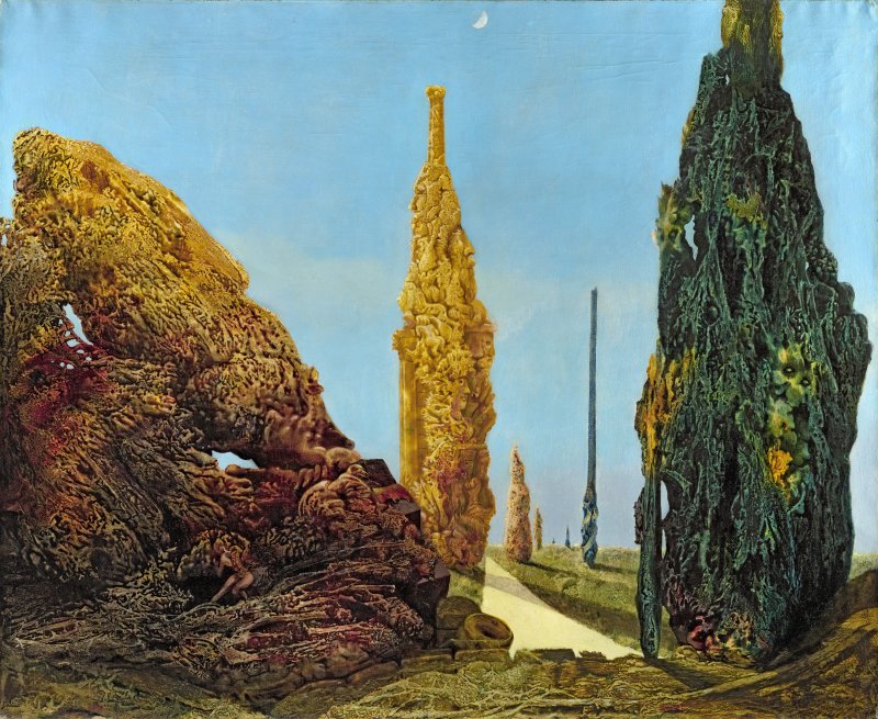 Arbol solitario y árboles conyugales. Max Ernst