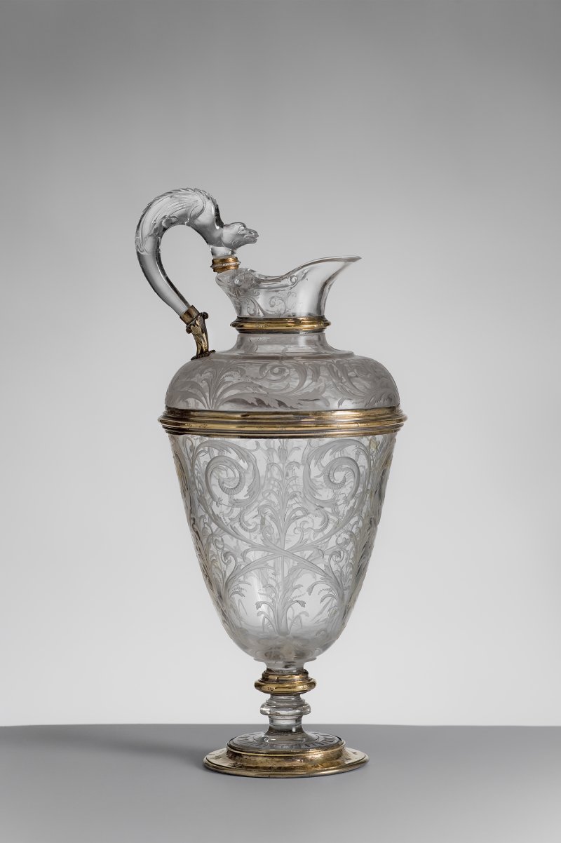 Copa con tapa en forma de aguamanil, hacia 1600 