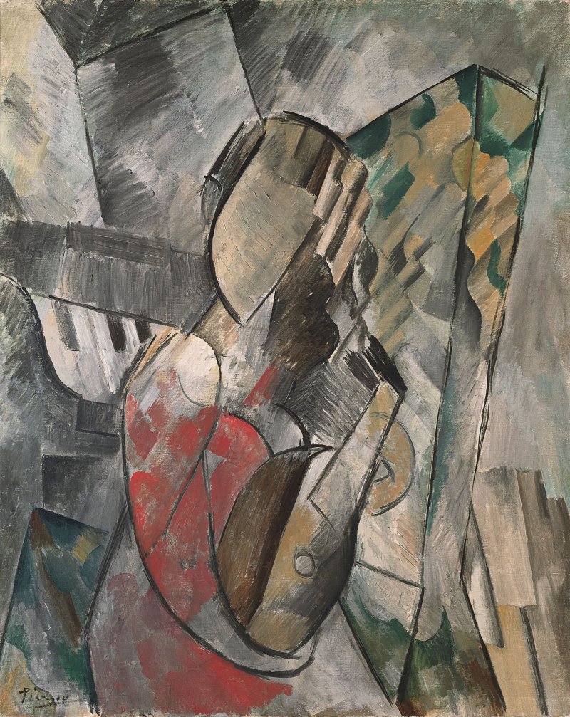 Pablo Picasso. Mujer con mandolina, 1908 