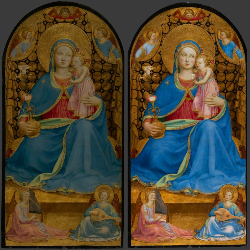 Comparative before and after restoration 