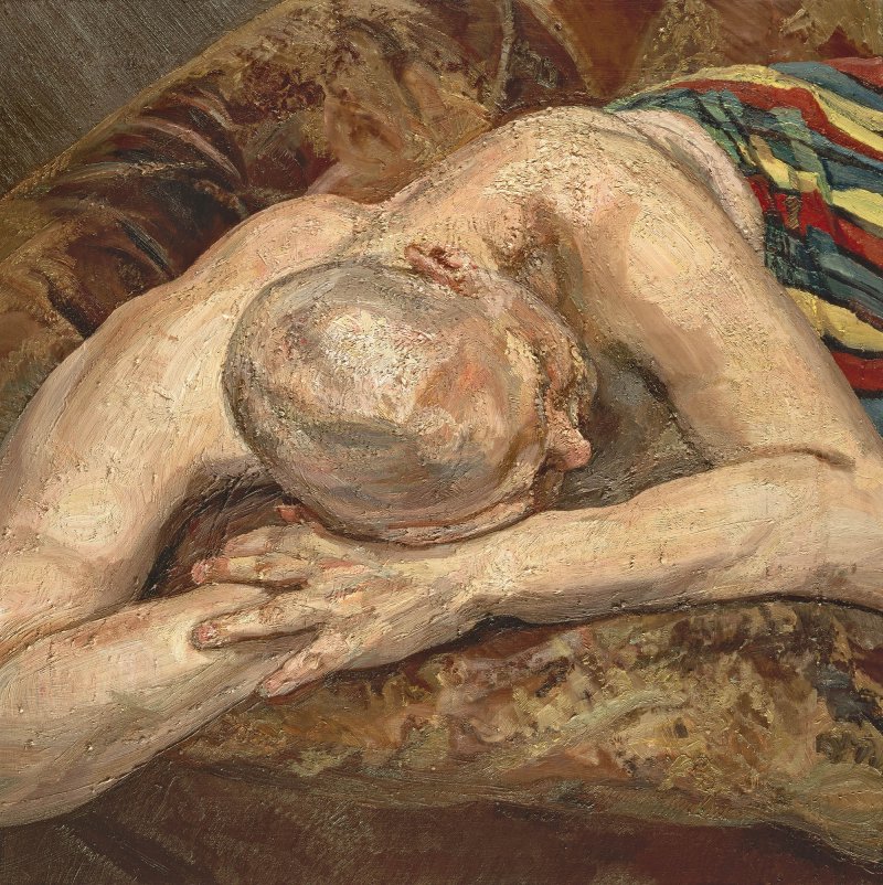 Lucian Freud. Leigh con falda de tafetán, 1993