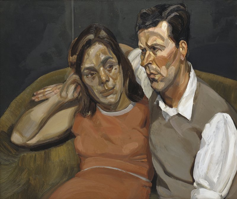 Lucian Freud. Michael Andrews and June, 1965-1966