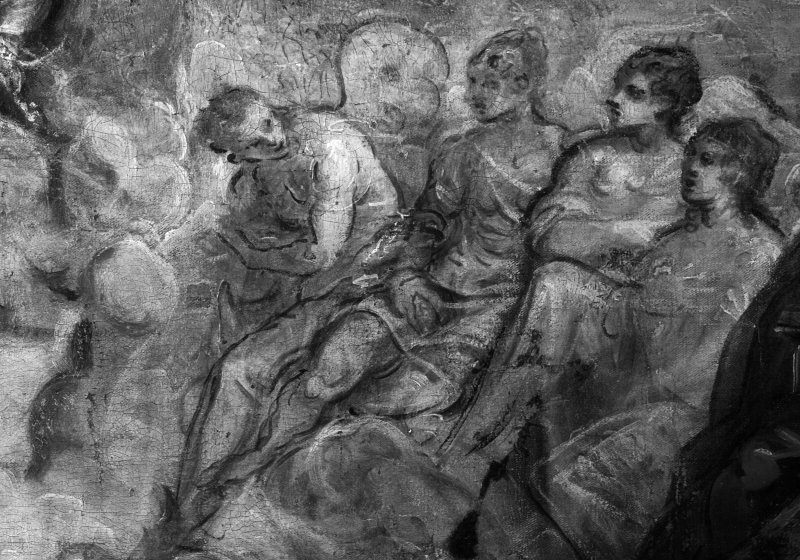 Detalle de la imagen infrarroja de la obra "El Paraíso", de Tintoretto