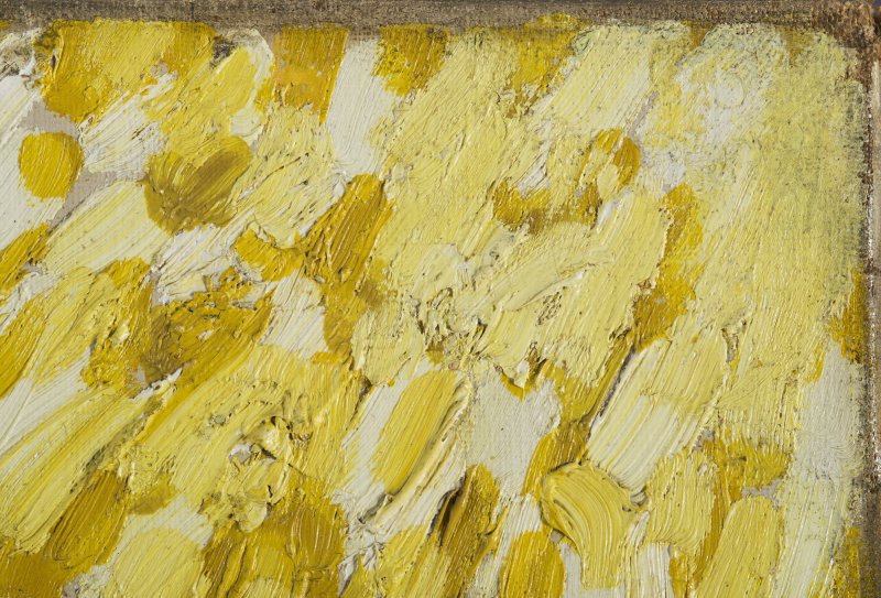 Detail in raking light image of Derain's "Waterloo Bridge"