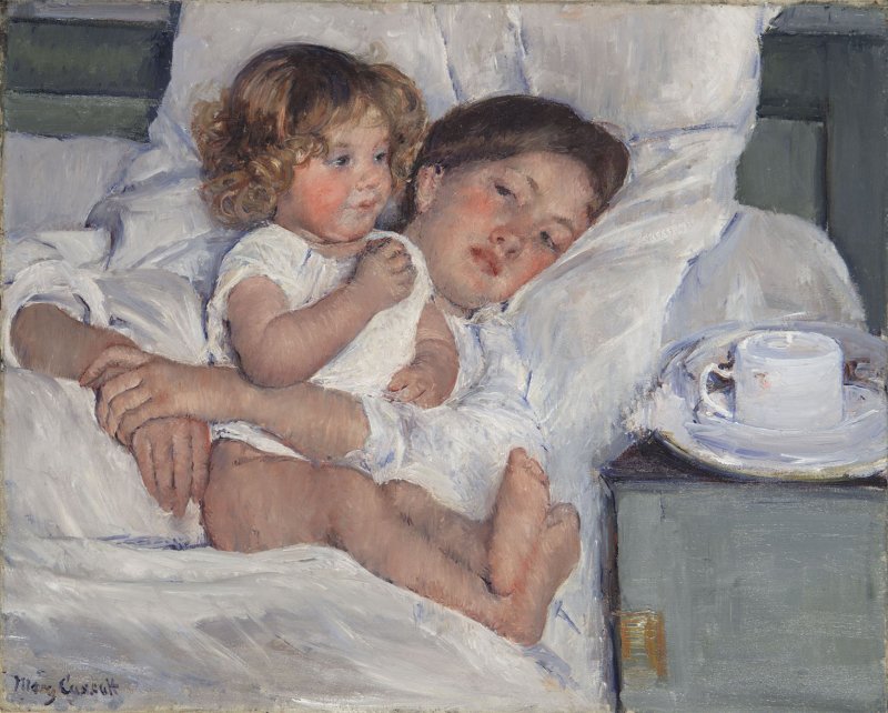 Mary Cassatt. Desayuno en la cama, 1897 