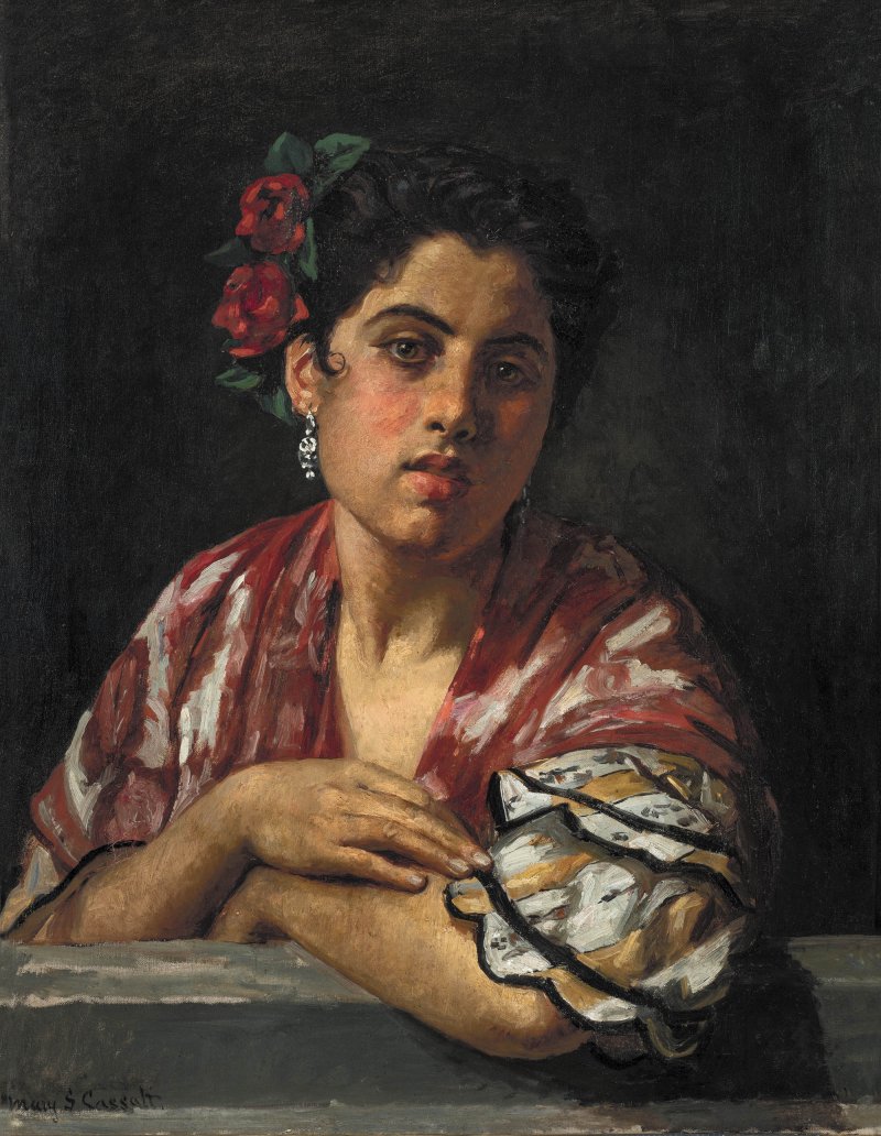 Mary Cassatt. Muchacha española apoyada en un alféizar