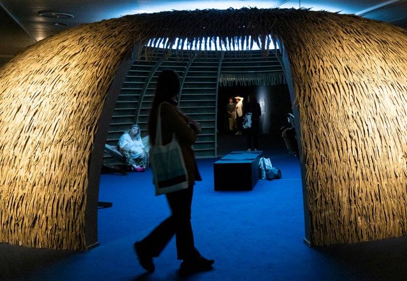 Installation view Tabita Rezaire. Calabash Nebula. Museo Nacional Thyssen-Bornemisza, Madrid