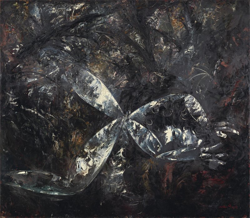Nude Turning Into a Dragonfly. Desnudo transformándose en una libélula, 1961