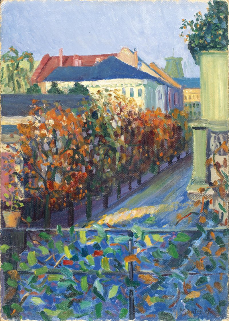 View from her Brother´s House in Bonn. Vista desde la casa del hermano de la artista, Bonn, 1908
