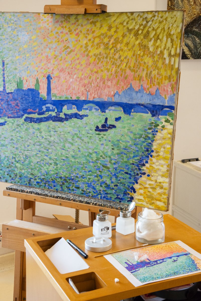 “The Waterloo Bridge” by André Derain in the restoration workshop