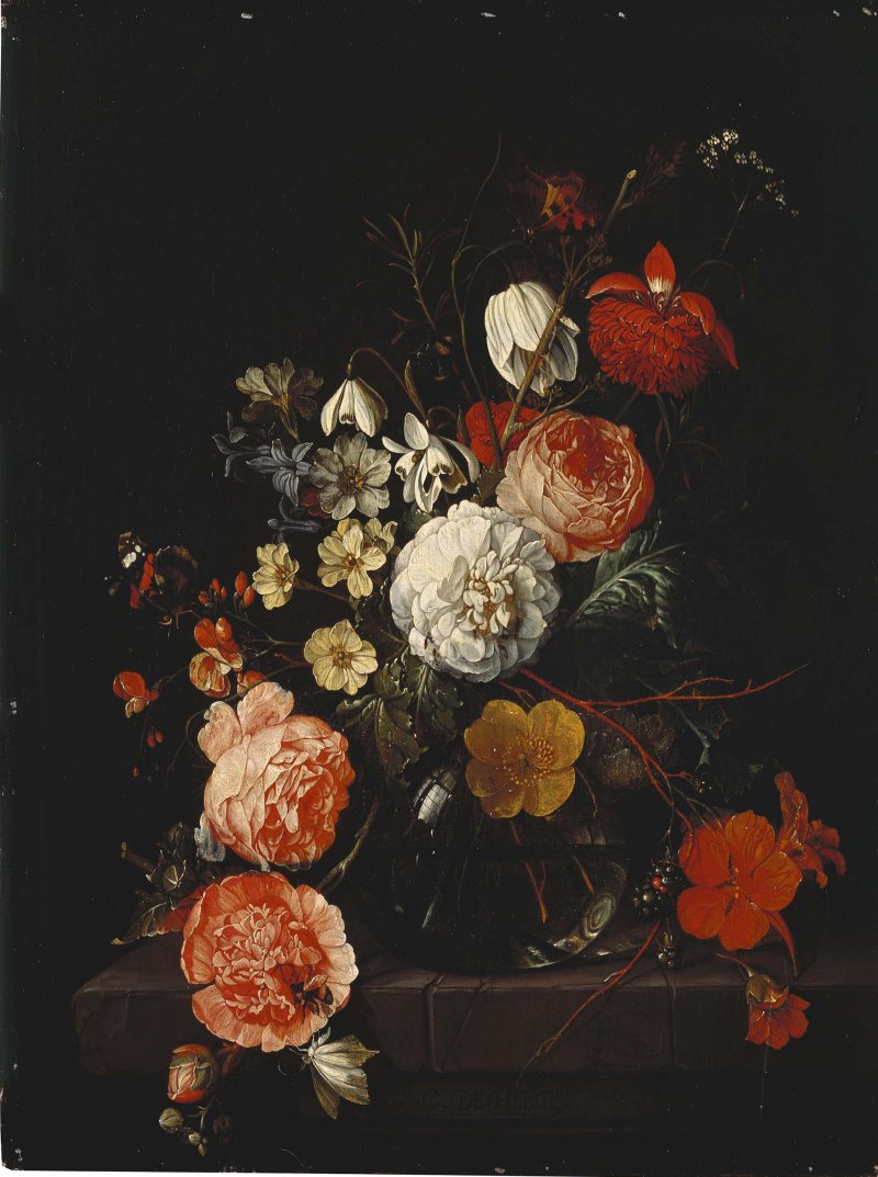 Cornelis Jansz. de Heem, Flowers in a Glass Vase Cornelis Jansz. de Heem, Flowers in a Glass Vase