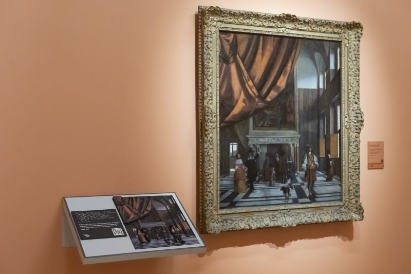 Relieve para la exploración táctil Relieve para la exploración táctil basado en la obra 'La sala del concejo del Ayuntamiento de Amsterdam' de Pieter Hendricksz. de Hooch